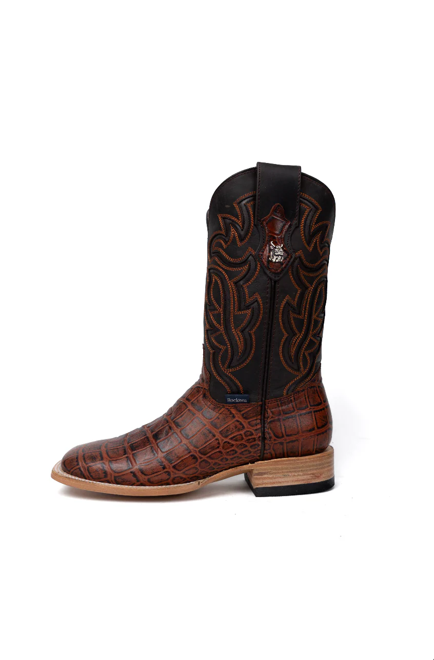 Bruce Alligator Square Toe Cowboy Boot - Image 7