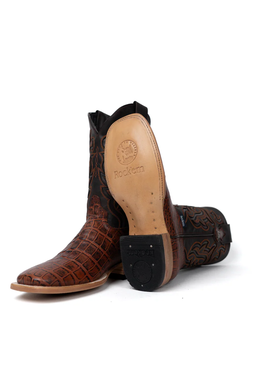 Bruce Alligator Square Toe Cowboy Boot - Image 9