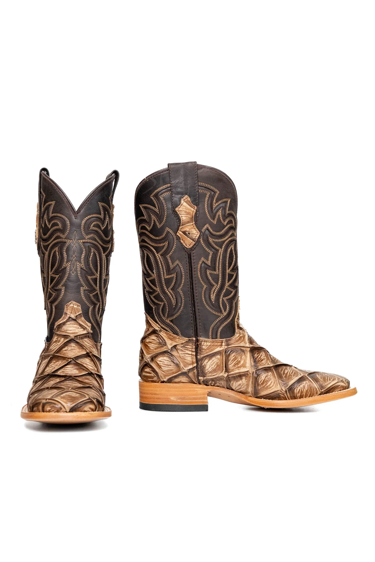 Bruce Big Bass Pirarucu Square Toe Cowboy Boot - Image 10
