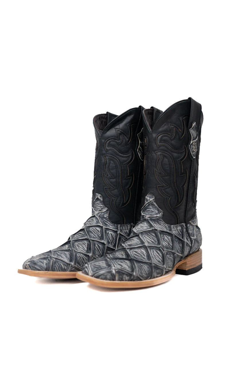 Bruce Big Bass Pirarucu Square Toe Cowboy Boot - Image 12