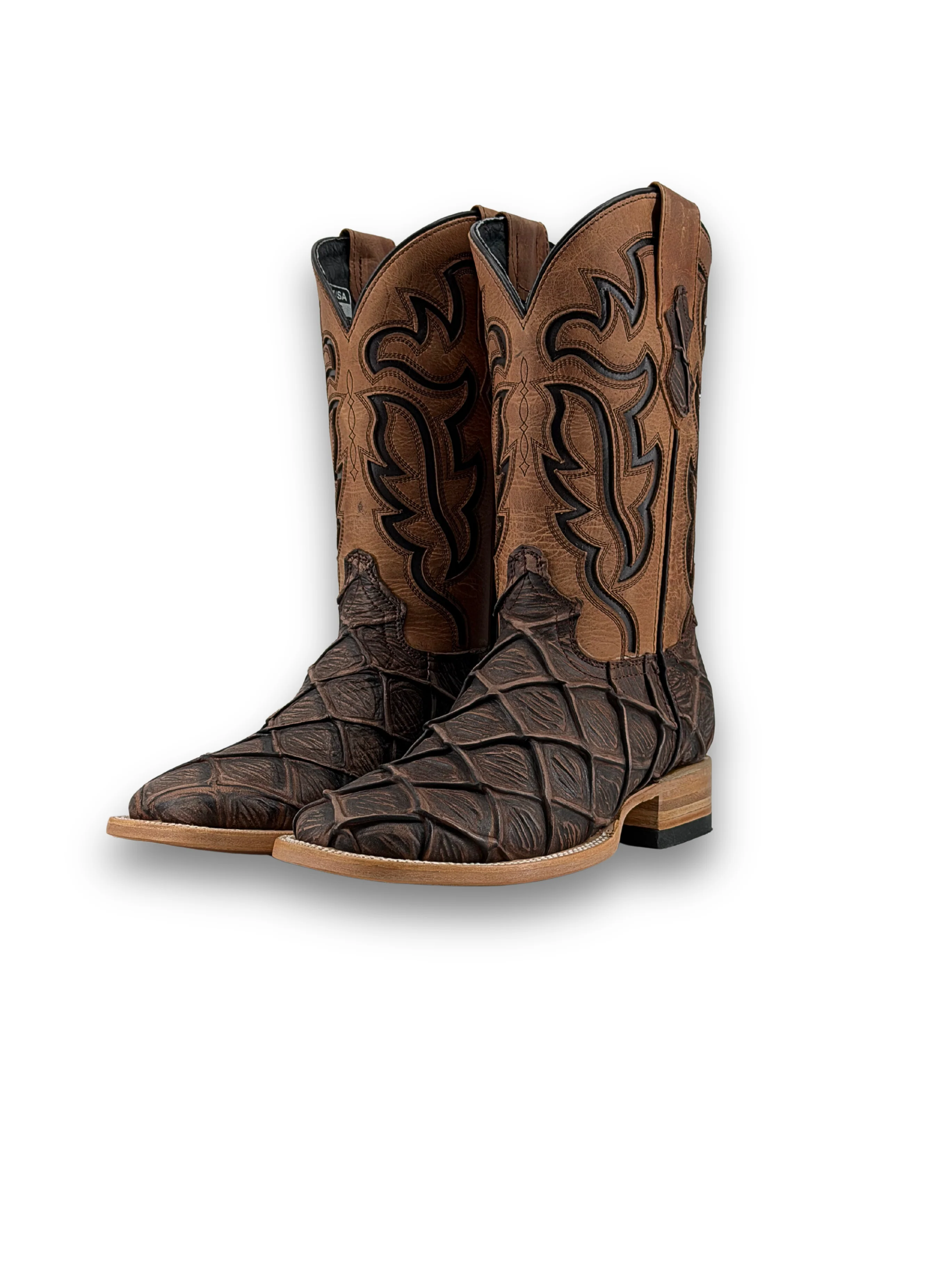 Bruce Big Bass Pirarucu Square Toe Cowboy Boot - Image 17