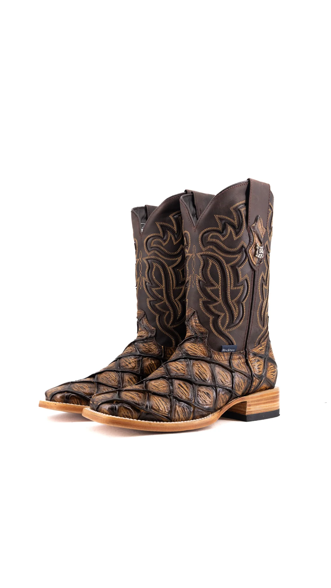 Bruce Big Bass Pirarucu Square Toe Cowboy Boot - Image 21