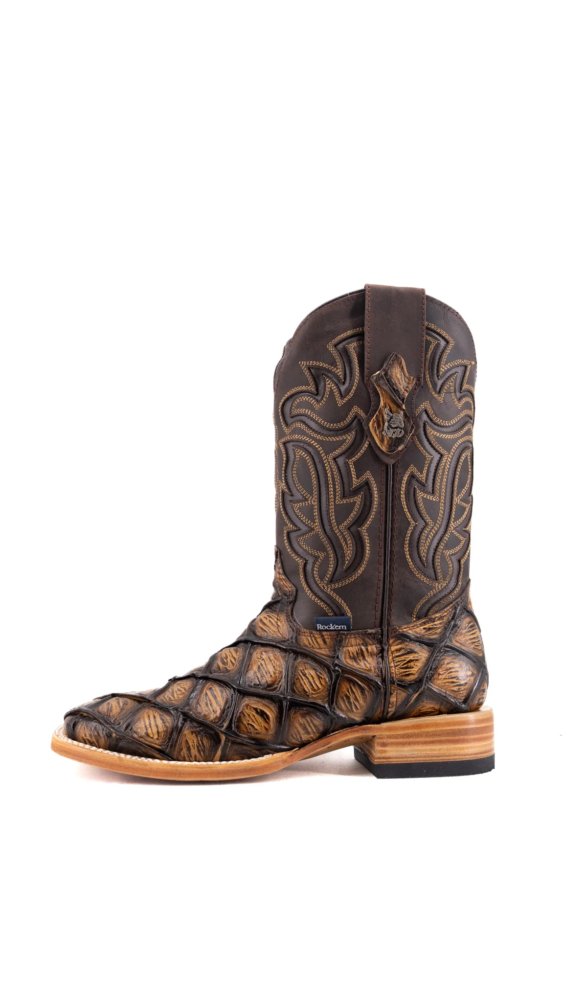Bruce Big Bass Pirarucu Square Toe Cowboy Boot - Image 22