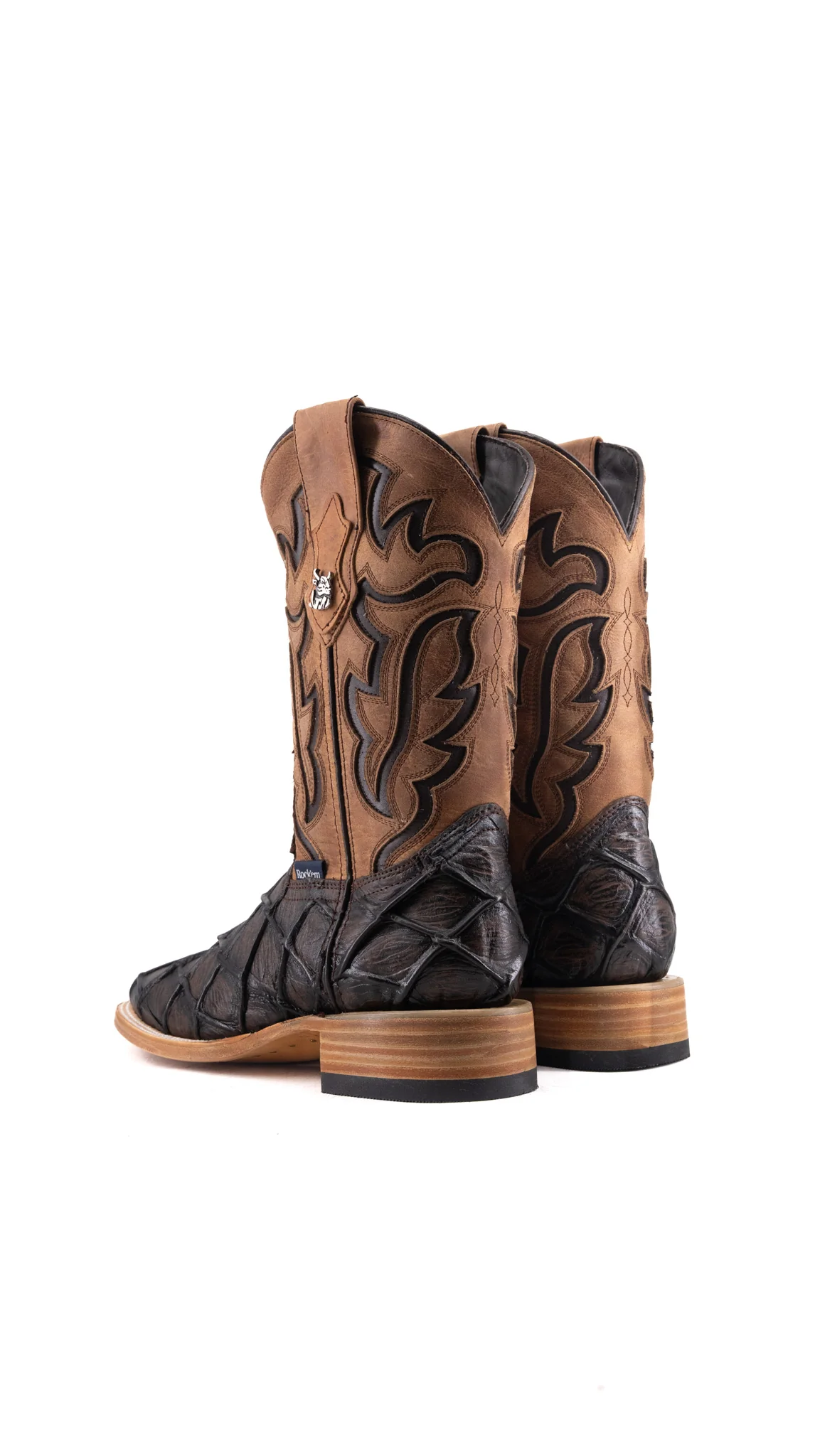 Bruce Big Bass Pirarucu Square Toe Cowboy Boot - Image 28