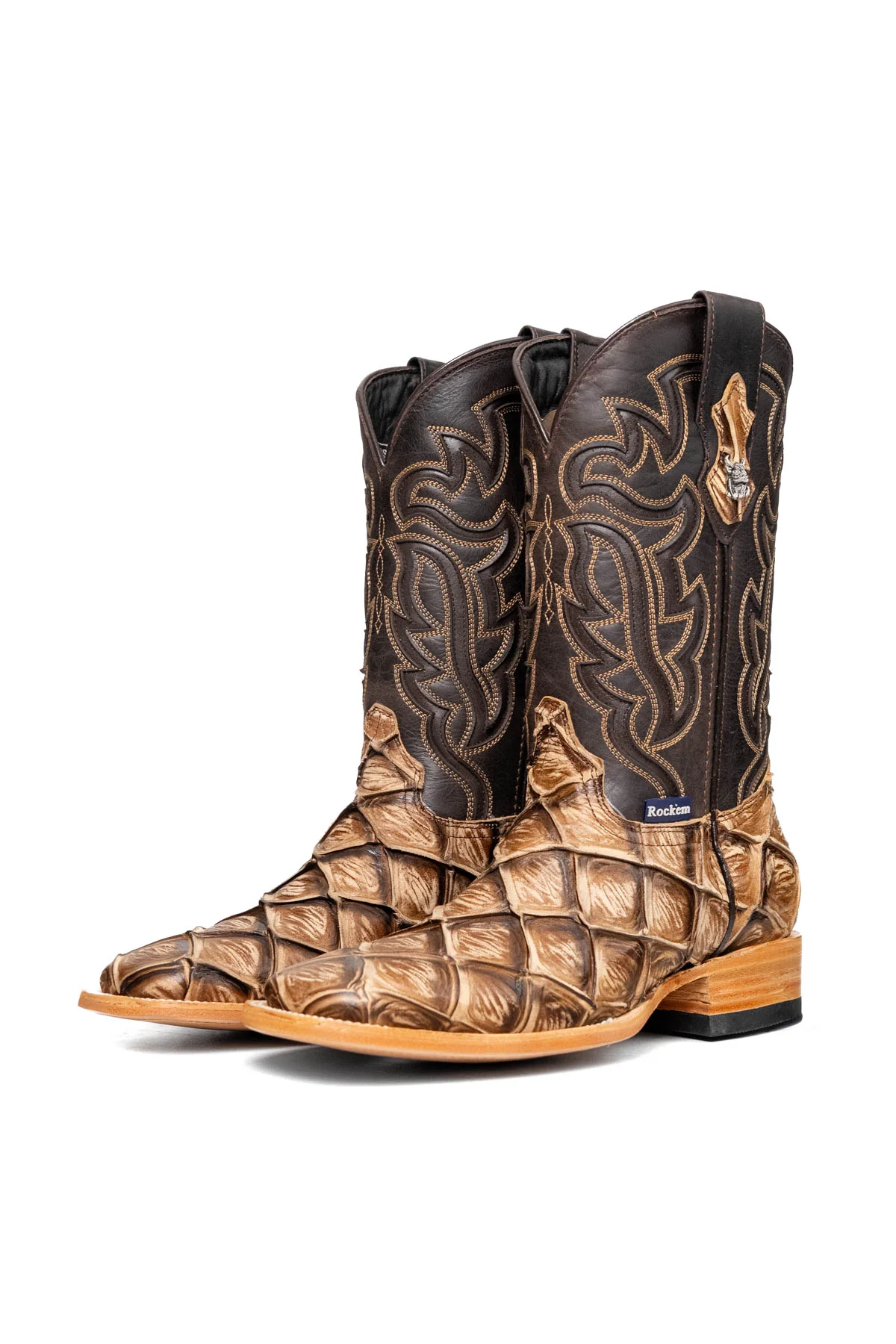 Bruce Big Bass Pirarucu Square Toe Cowboy Boot - Image 7