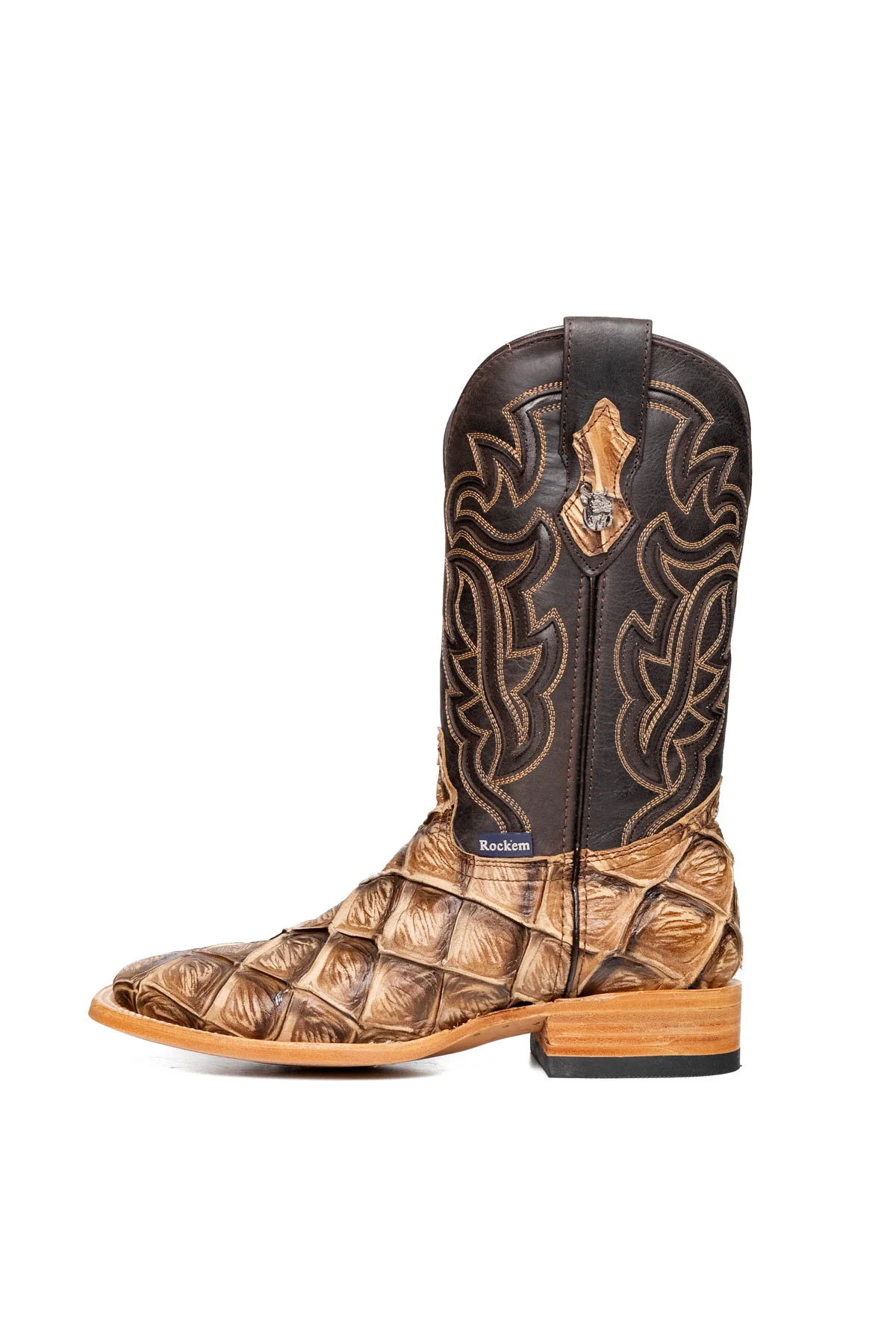 Bruce Big Bass Pirarucu Square Toe Cowboy Boot - Image 8