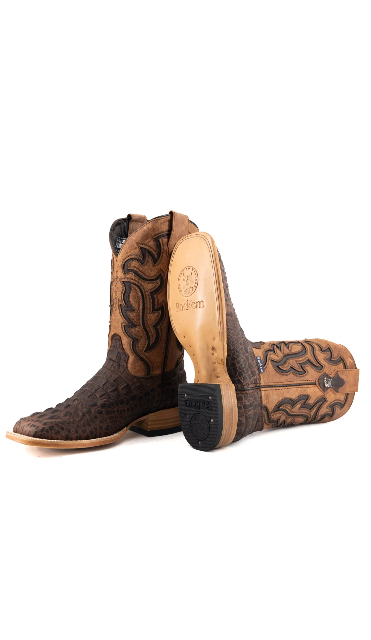 Bruce Matte Caiman Hornback Square Toe Cowboy Boot - Image 10