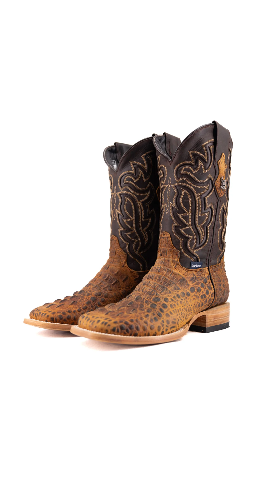 Bruce Matte Caiman Hornback Square Toe Cowboy Boot - Image 12