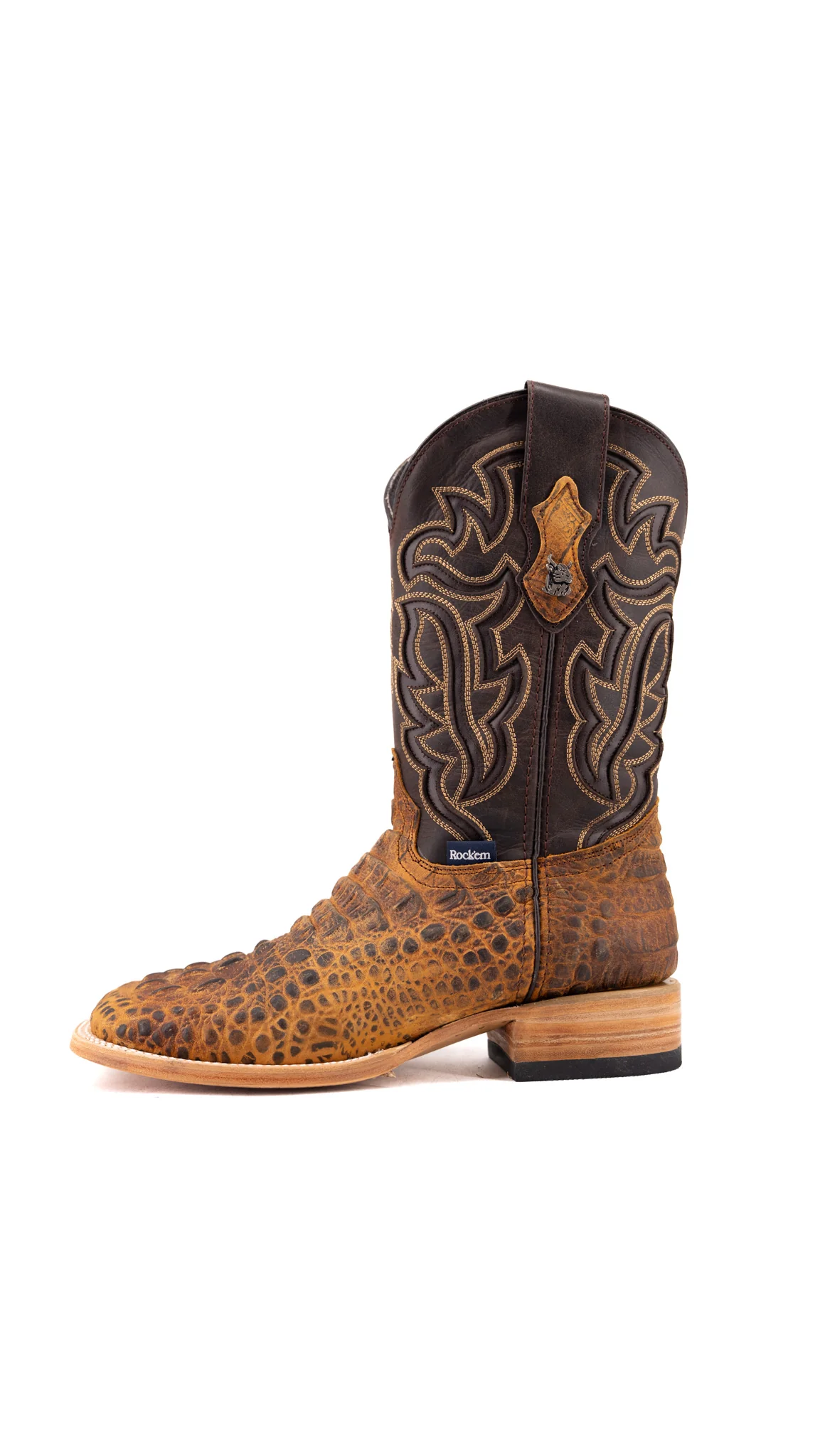 Bruce Matte Caiman Hornback Square Toe Cowboy Boot - Image 13