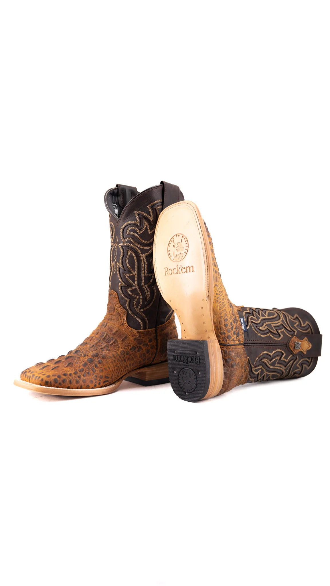 Bruce Matte Caiman Hornback Square Toe Cowboy Boot - Image 16