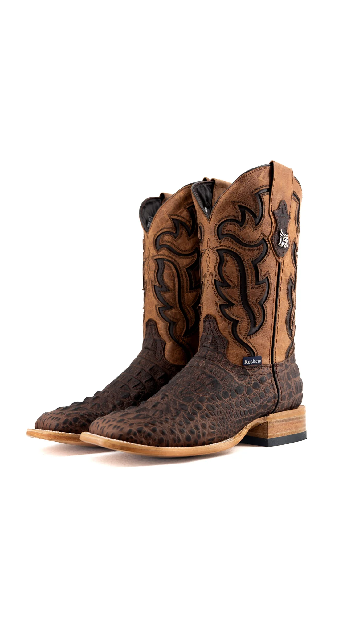 Bruce Matte Caiman Hornback Square Toe Cowboy Boot - Image 7