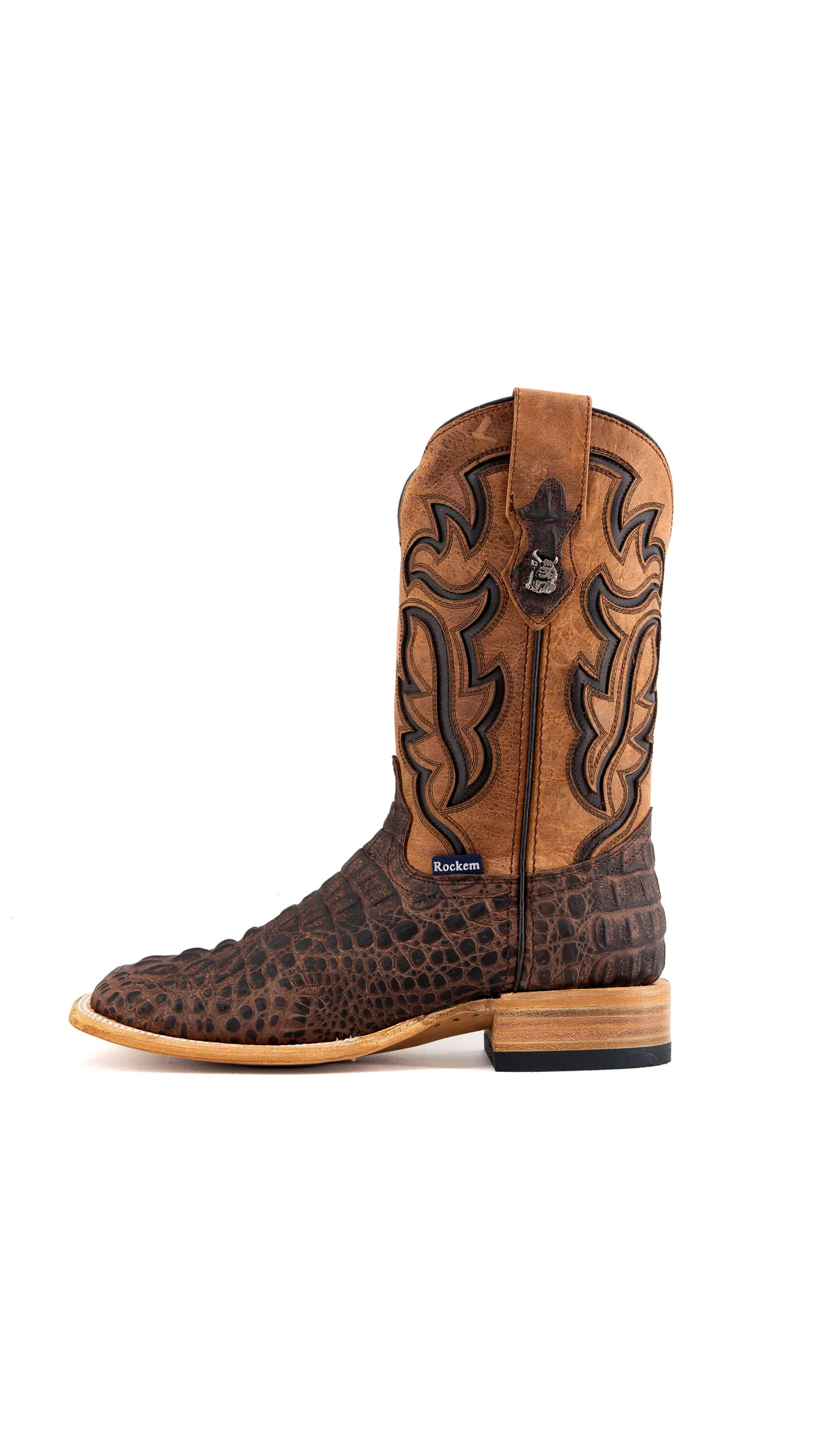 Bruce Matte Caiman Hornback Square Toe Cowboy Boot - Image 8