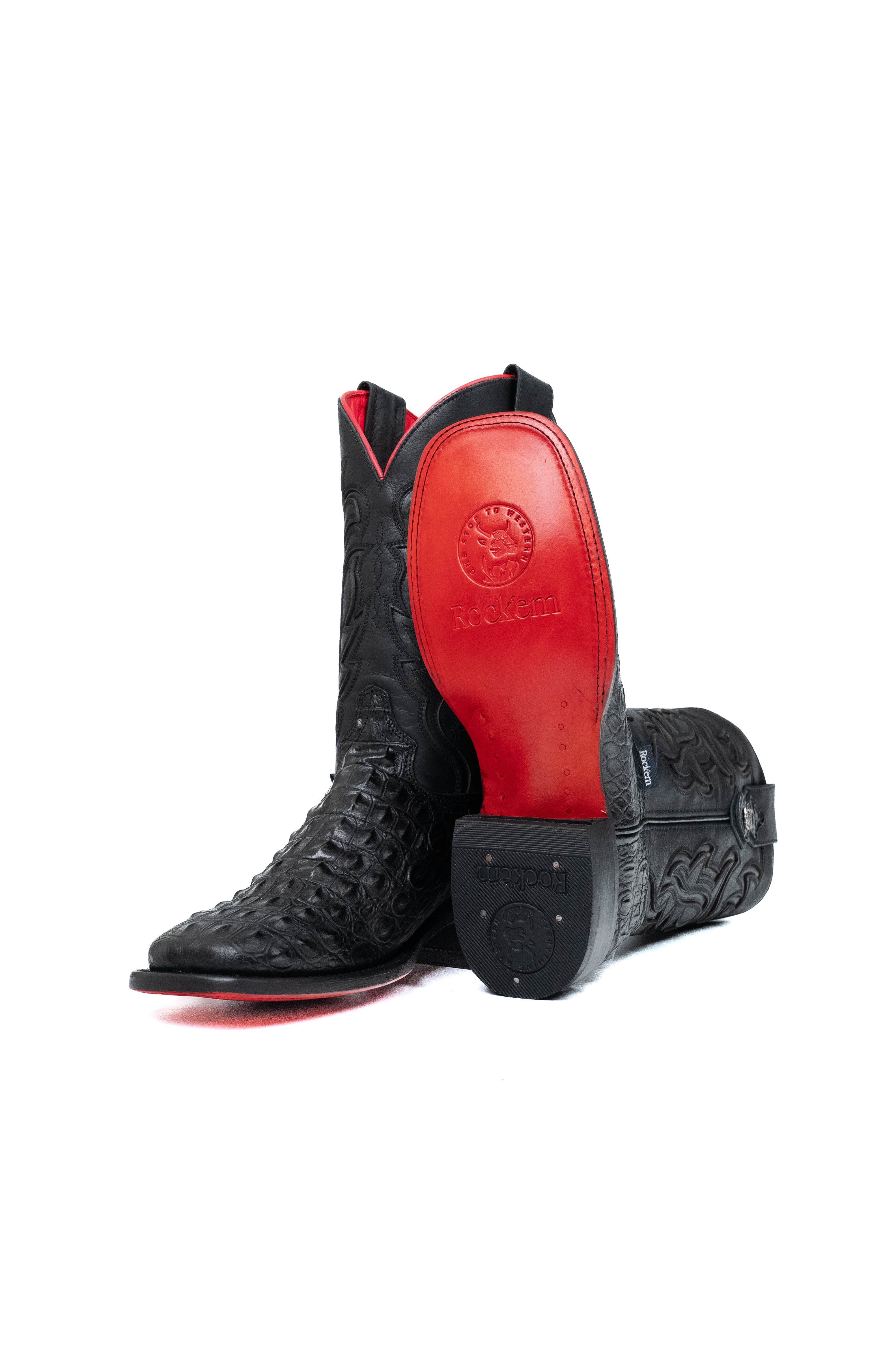 Bruce Hornback Red Bottom Square Toe Cowboy Boot - Image 5