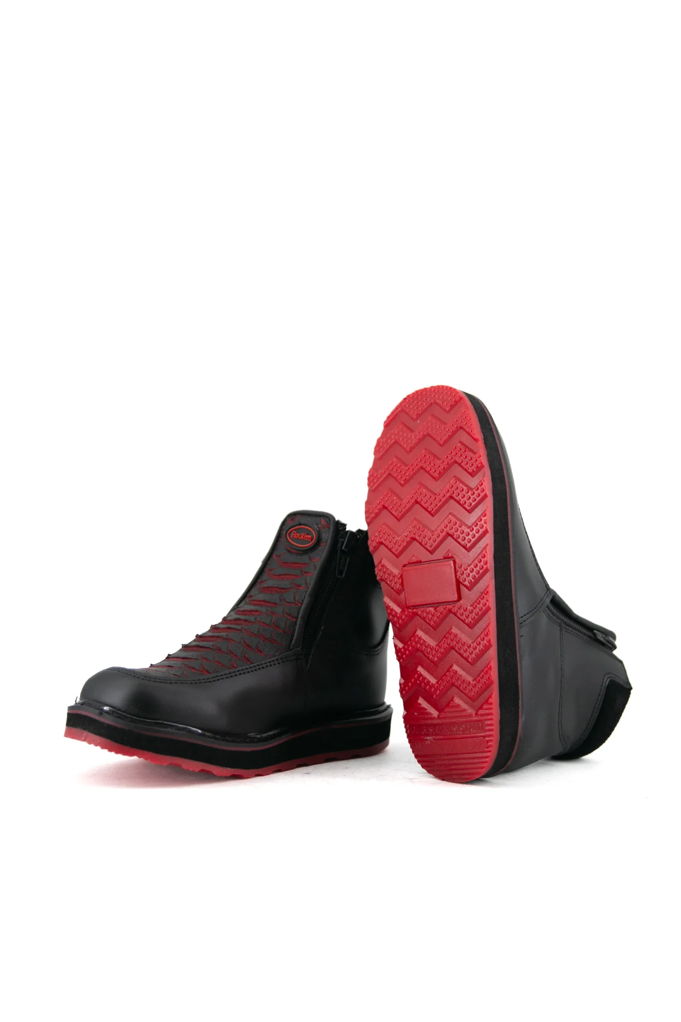 Bruce Kids Python Red Bottom Botines Artesanales - Image 2