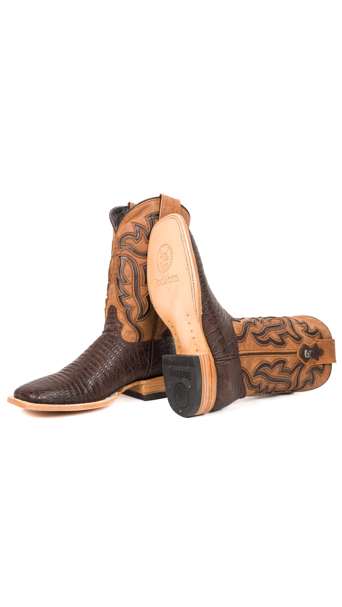 Bruce Lizard Square Toe Cowboy Boot - Image 10