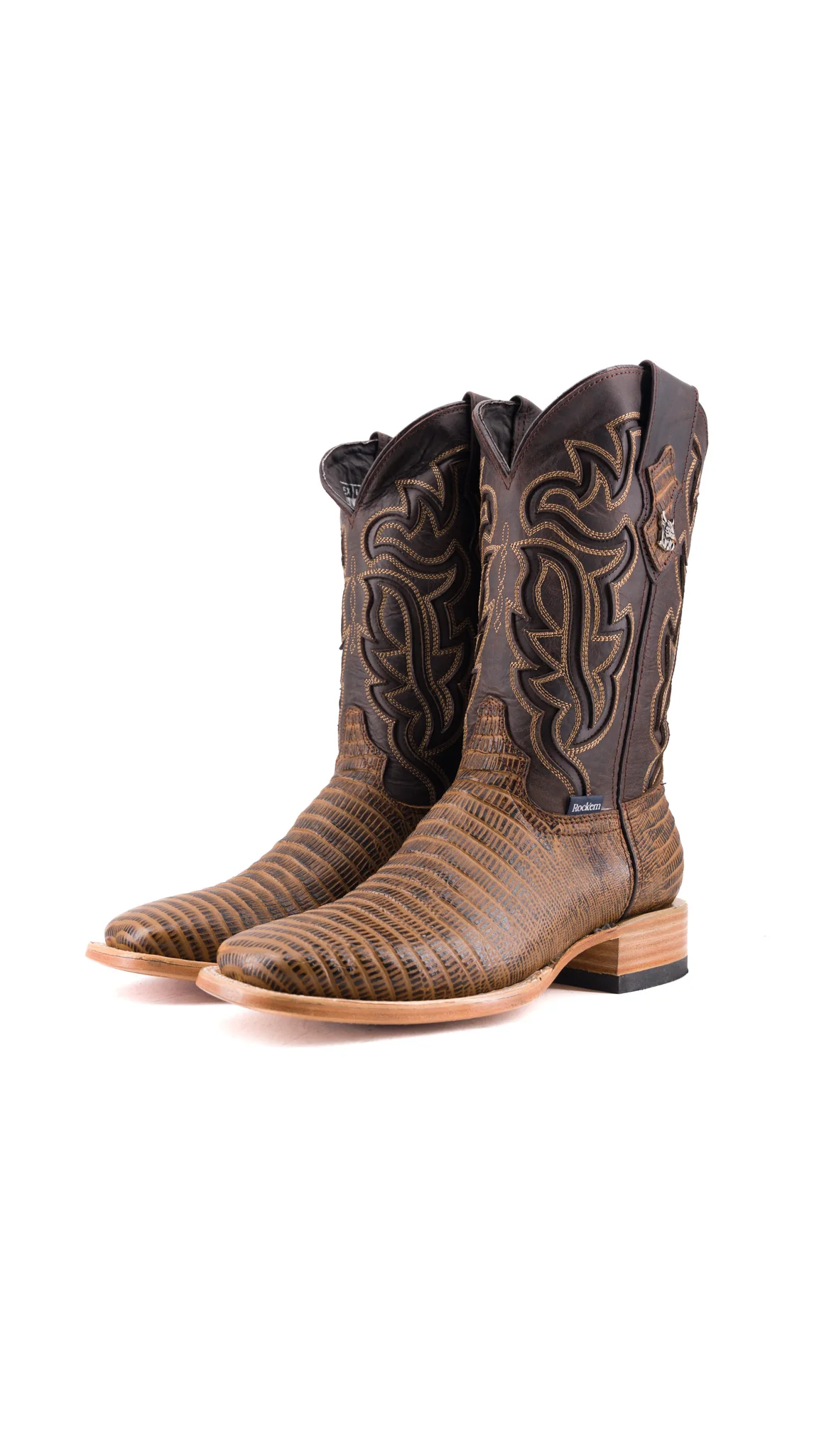 Bruce Lizard Square Toe Cowboy Boot - Image 12
