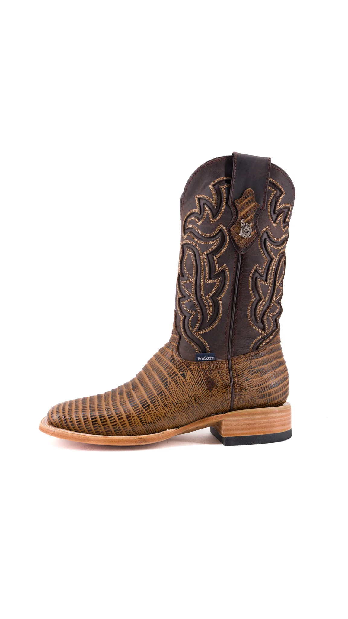 Bruce Lizard Square Toe Cowboy Boot - Image 13