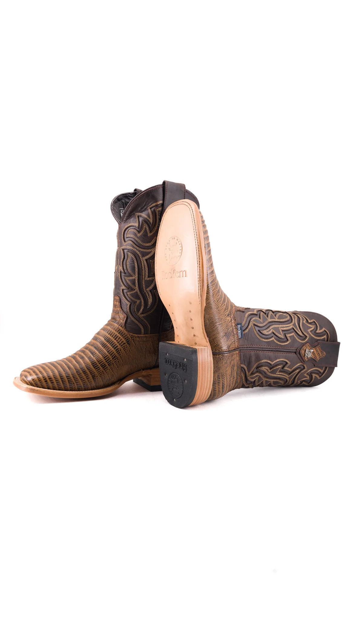 Bruce Lizard Square Toe Cowboy Boot - Image 15