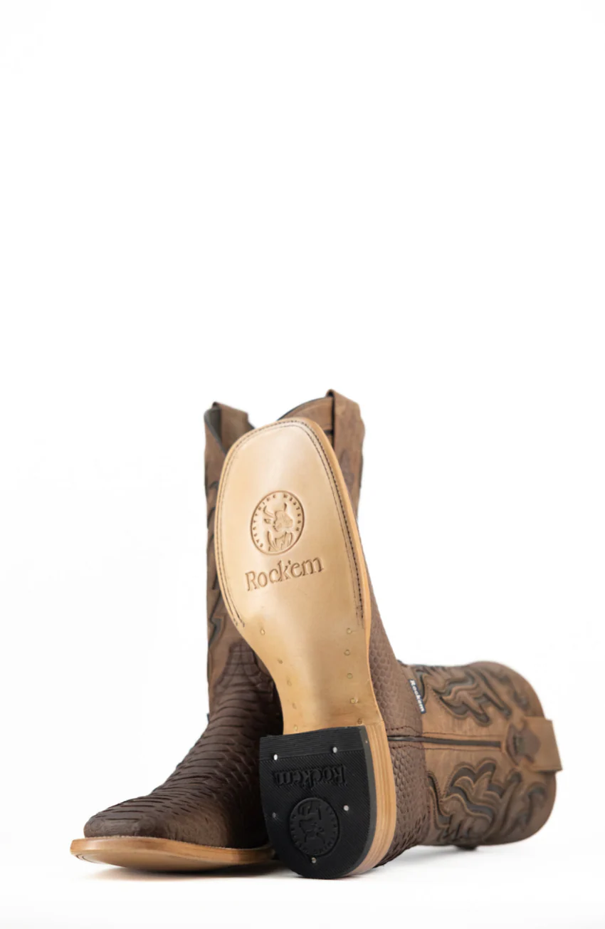 Bruce Matte Python Square Toe Cowboy Boot - Image 4