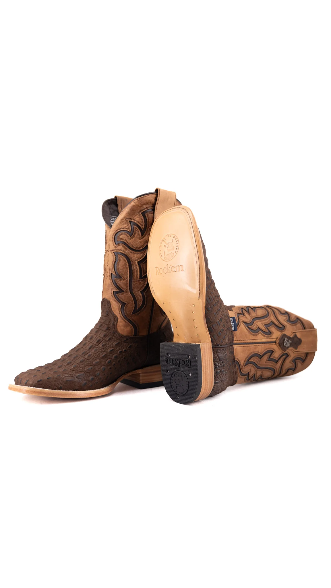 Bruce Mini Hornback Square Toe Cowboy Boot - Image 9