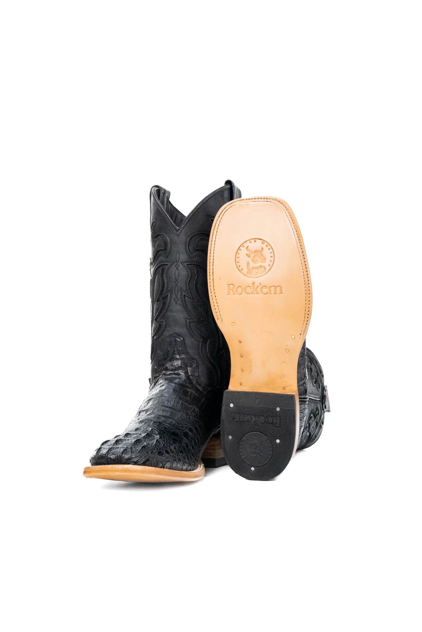 Bruce Caiman Hornback Square Toe Cowboy Boot - Image 11