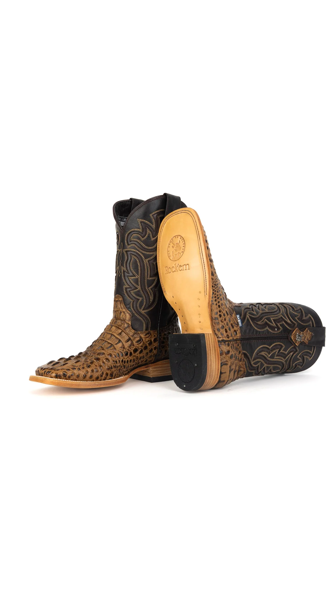 Bruce Caiman Hornback Square Toe Cowboy Boot - Image 22