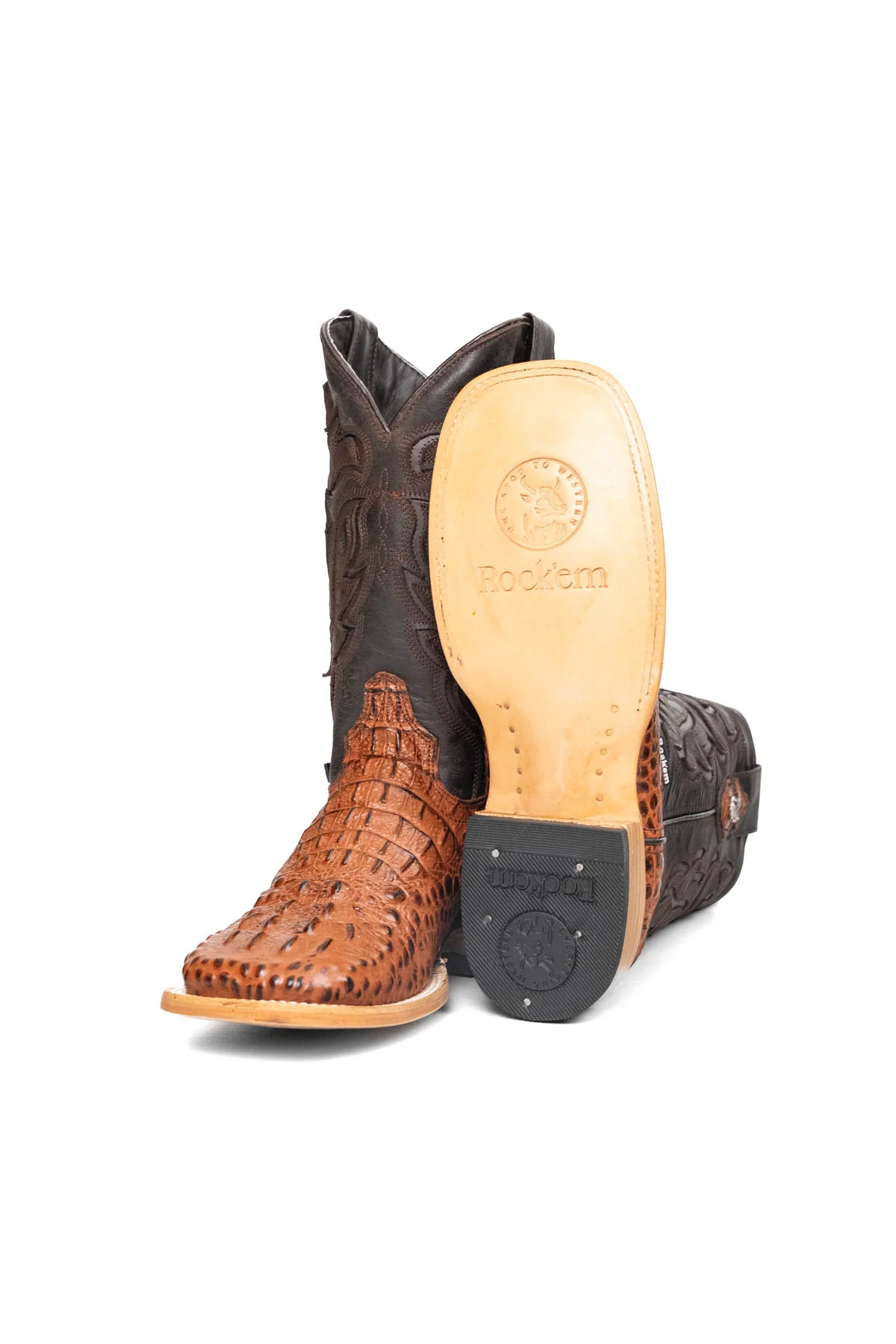 Bruce Caiman Hornback Square Toe Cowboy Boot - Image 5