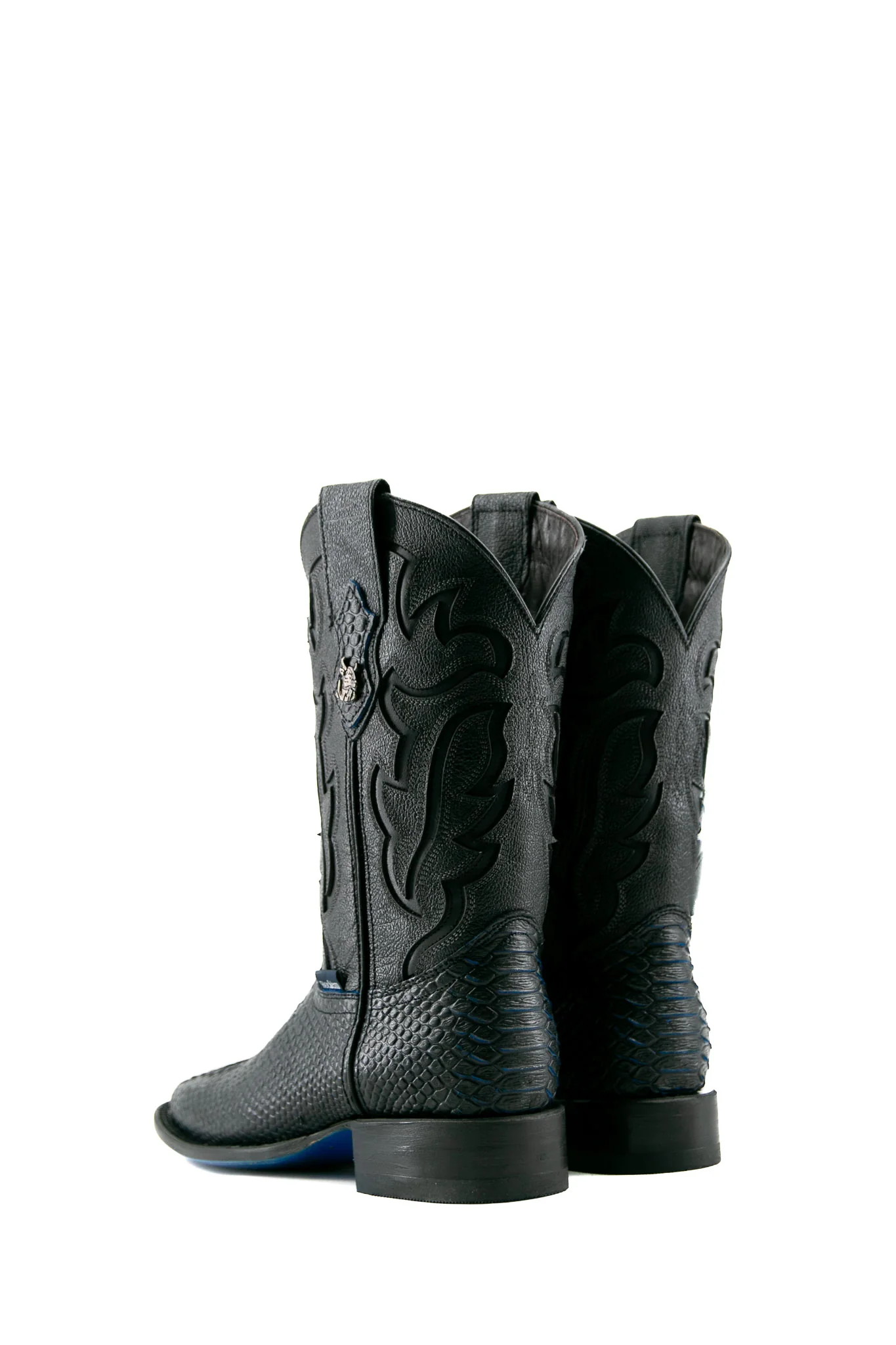 Bruce Python Blue Bottom Square Toe Cowboy Boot - Image 3