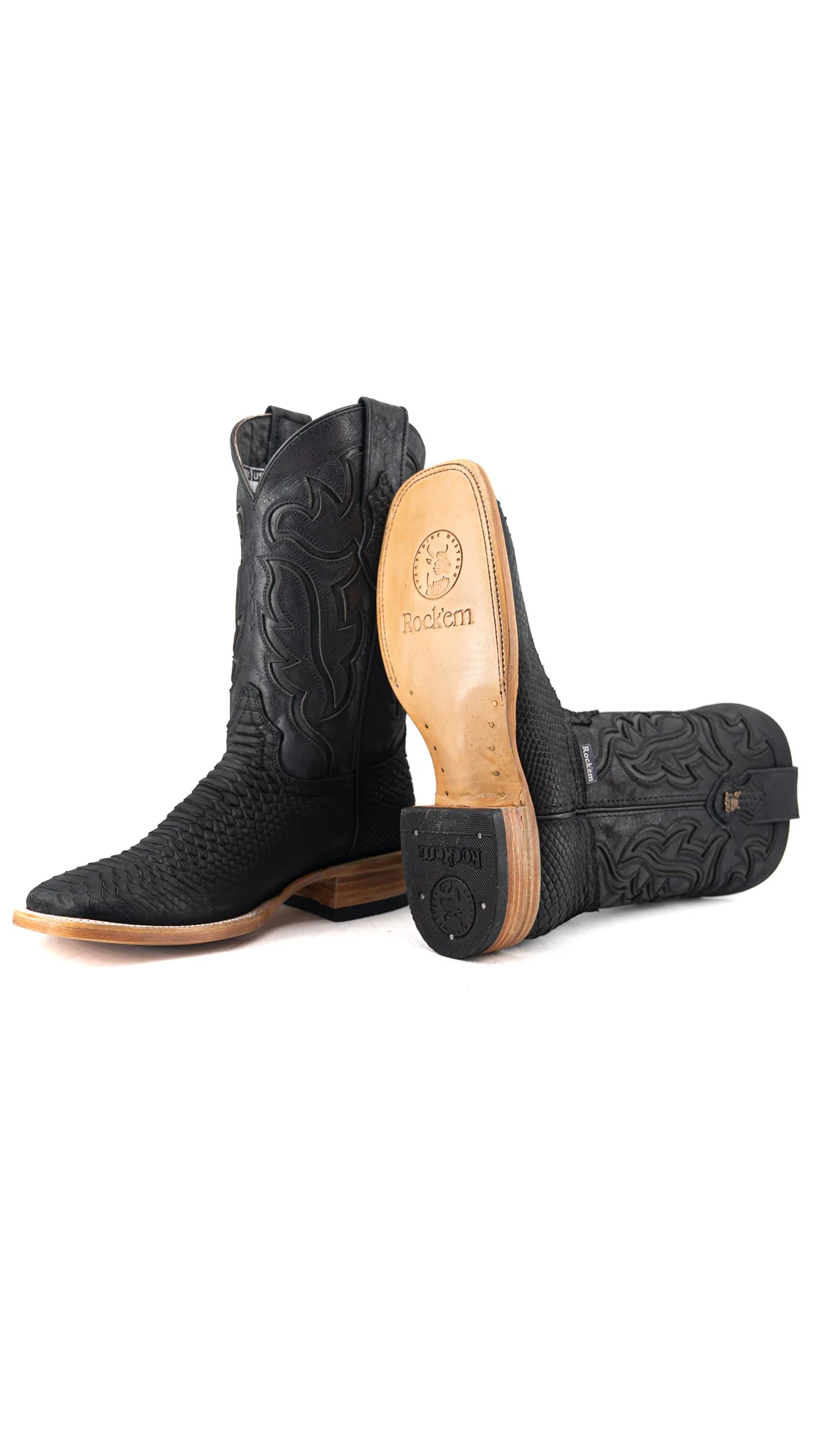 Bruce Matte Python Square Toe Cowboy Boot - Image 10
