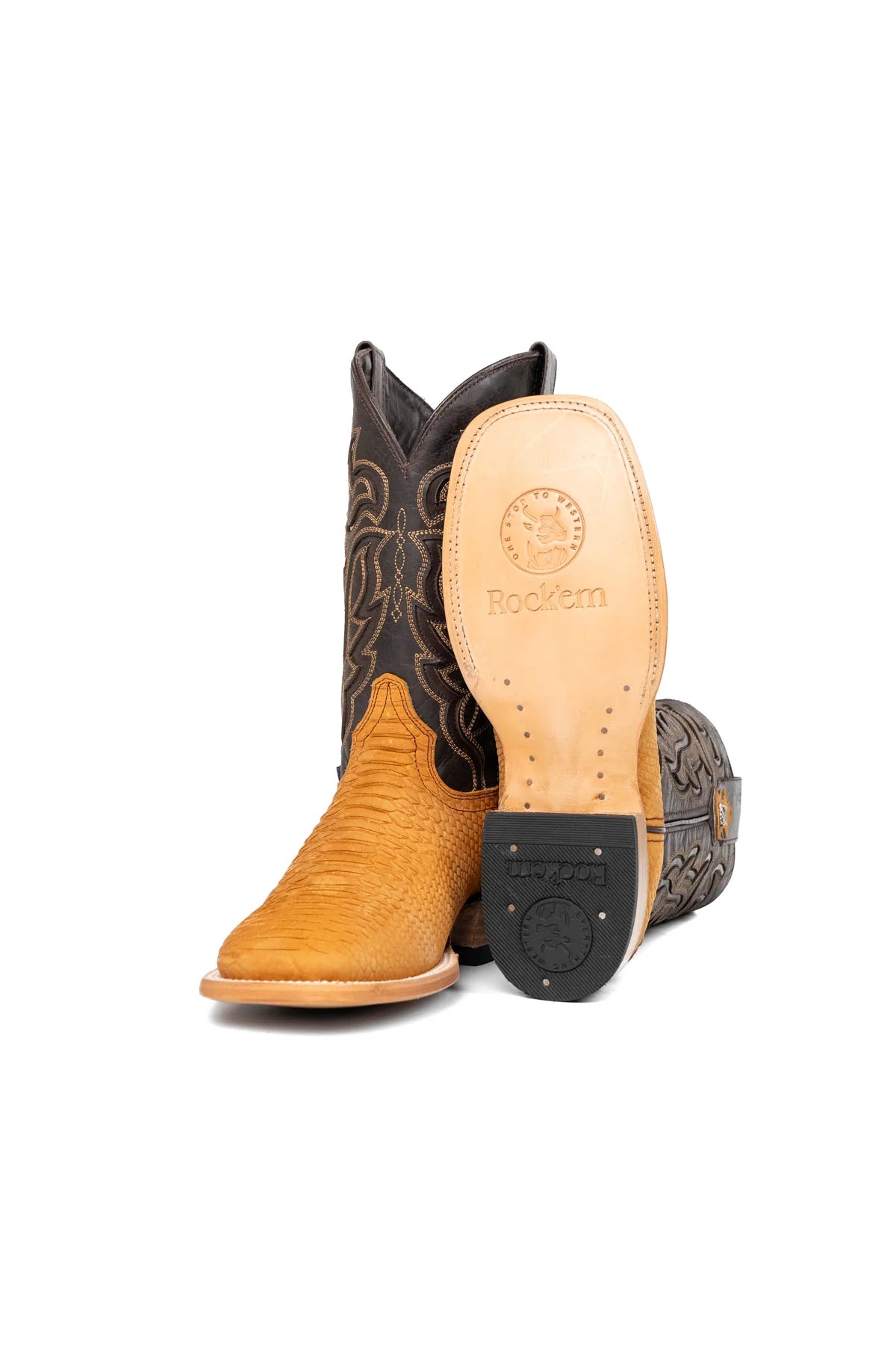 Bruce Matte Python Square Toe Cowboy Boot - Image 5