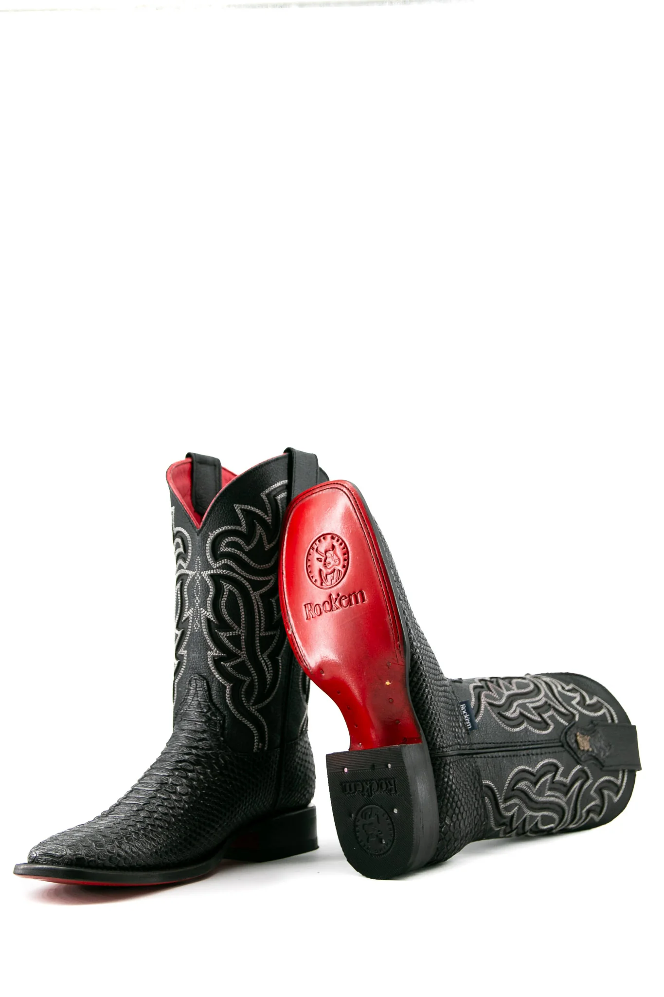 Bruce Python Red Bottom Square Toe Cowboy Boot - Image 10