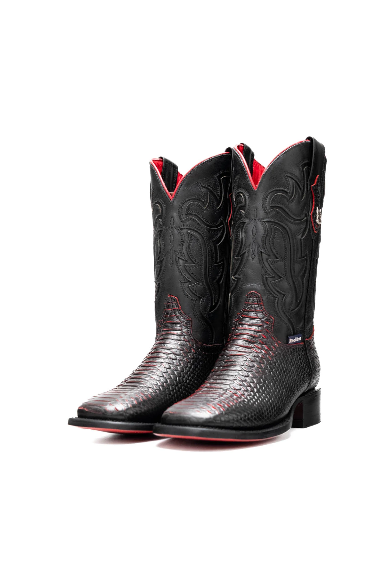Bruce Python Red Bottom Square Toe Cowboy Boot - Image 12