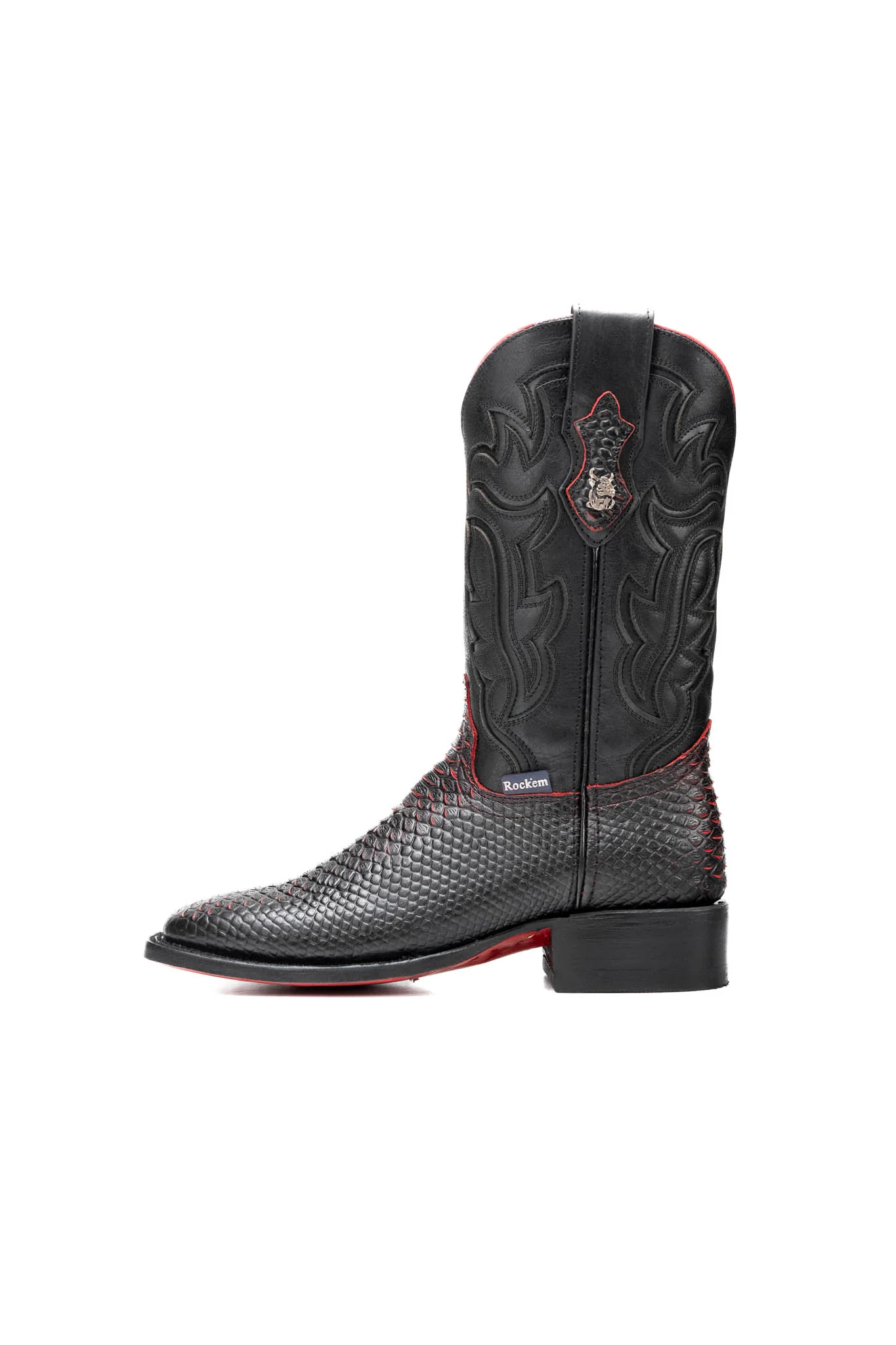 Bruce Python Red Bottom Square Toe Cowboy Boot - Image 13