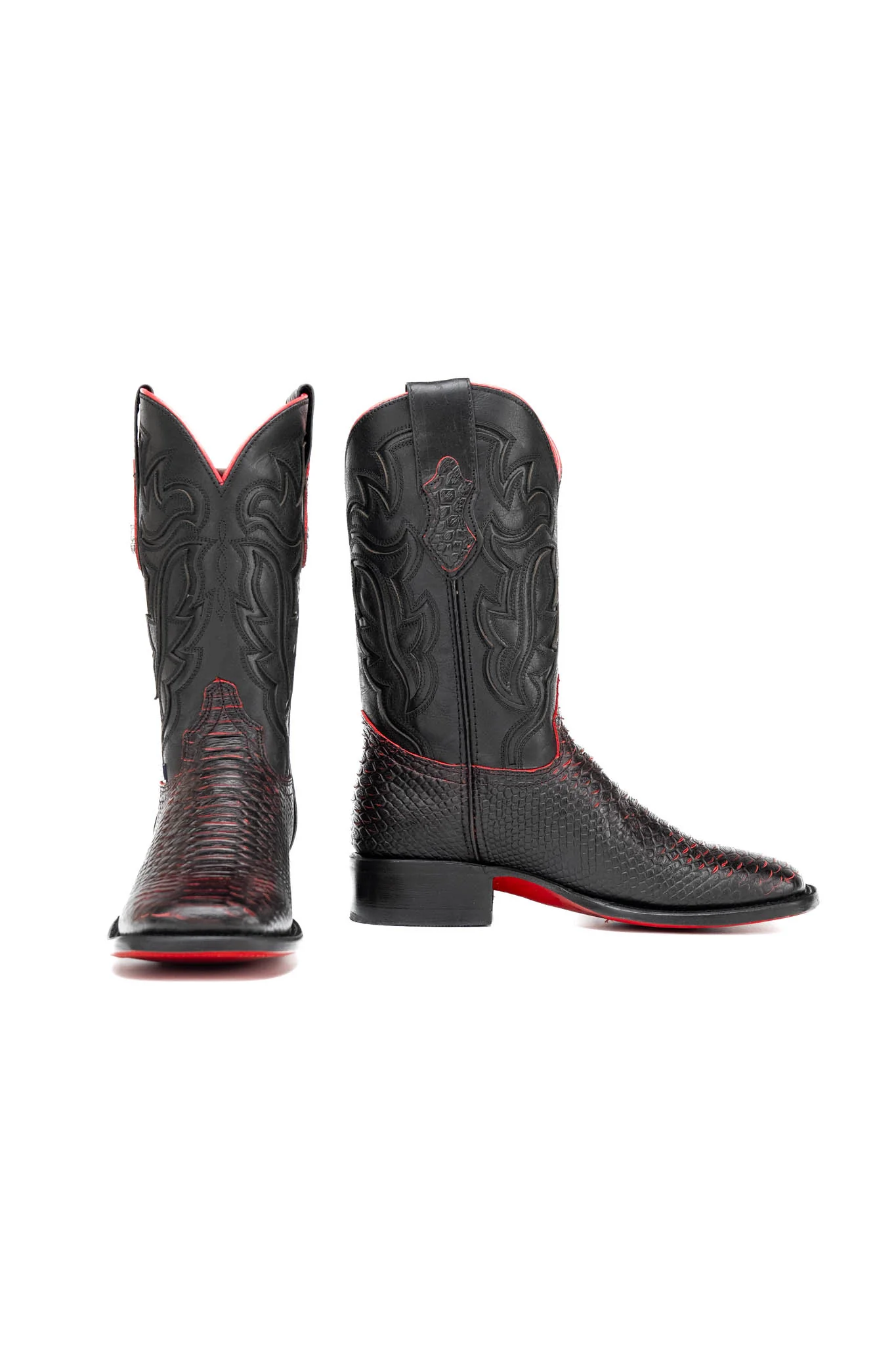 Bruce Python Red Bottom Square Toe Cowboy Boot - Image 14