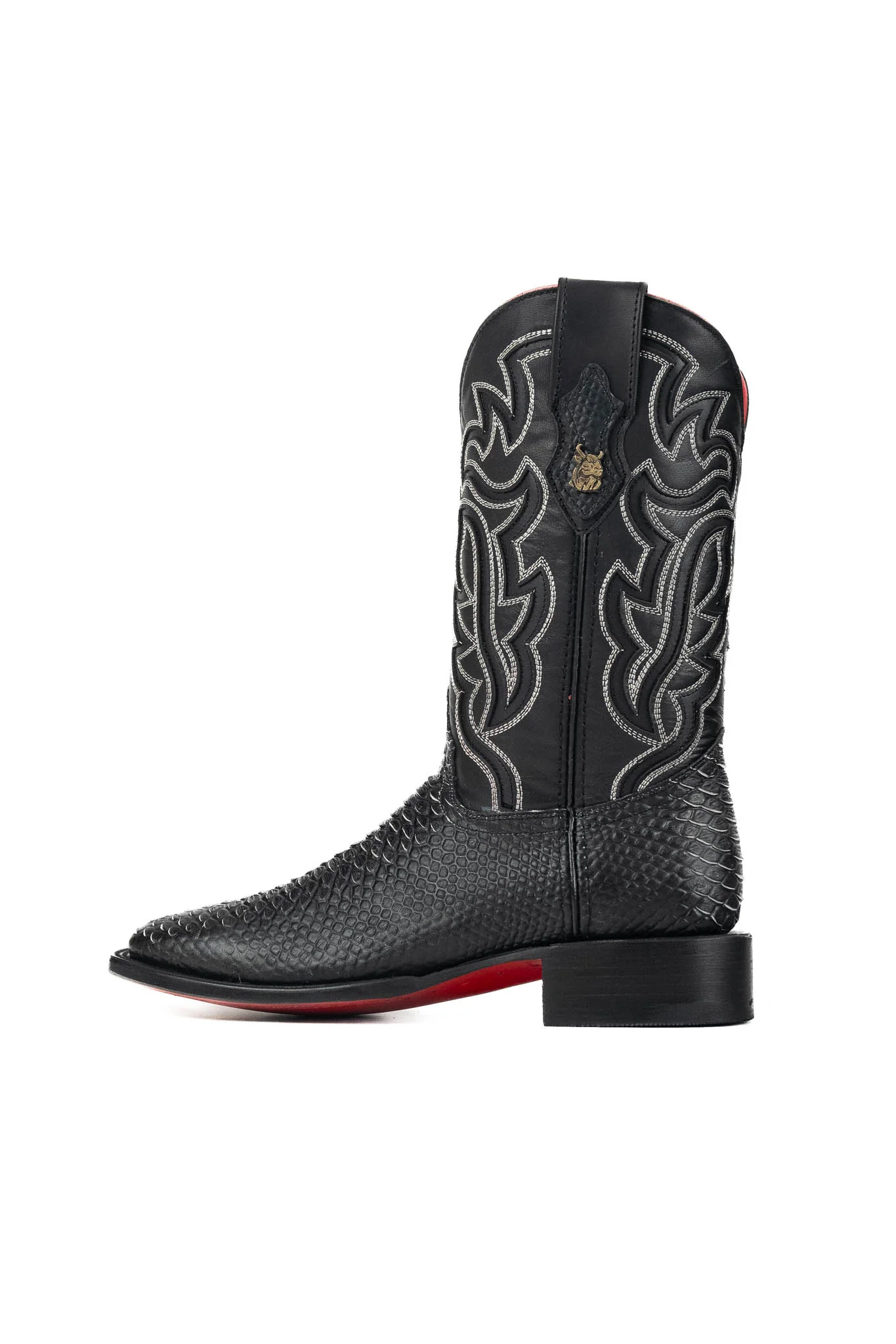 Bruce Python Red Bottom Square Toe Cowboy Boot - Image 19