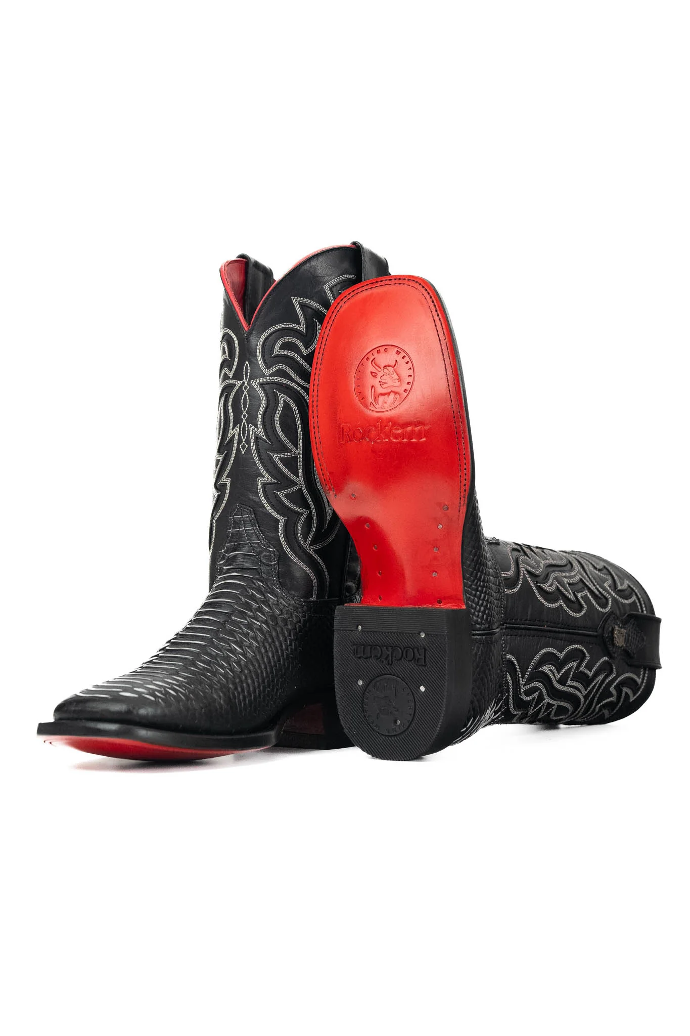 Bruce Python Red Bottom Square Toe Cowboy Boot - Image 21