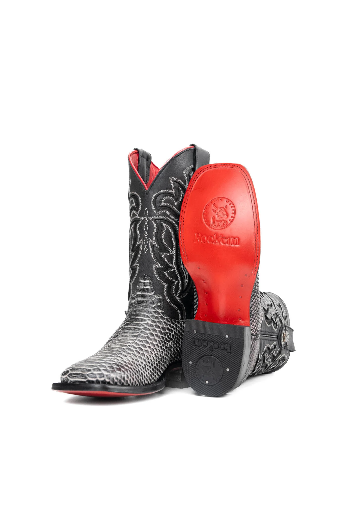 Bruce Python Red Bottom Square Toe Cowboy Boot - Image 26