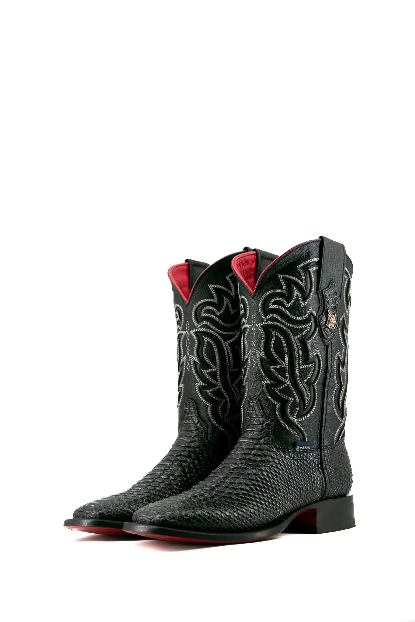 Bruce Python Red Bottom Square Toe Cowboy Boot - Image 7