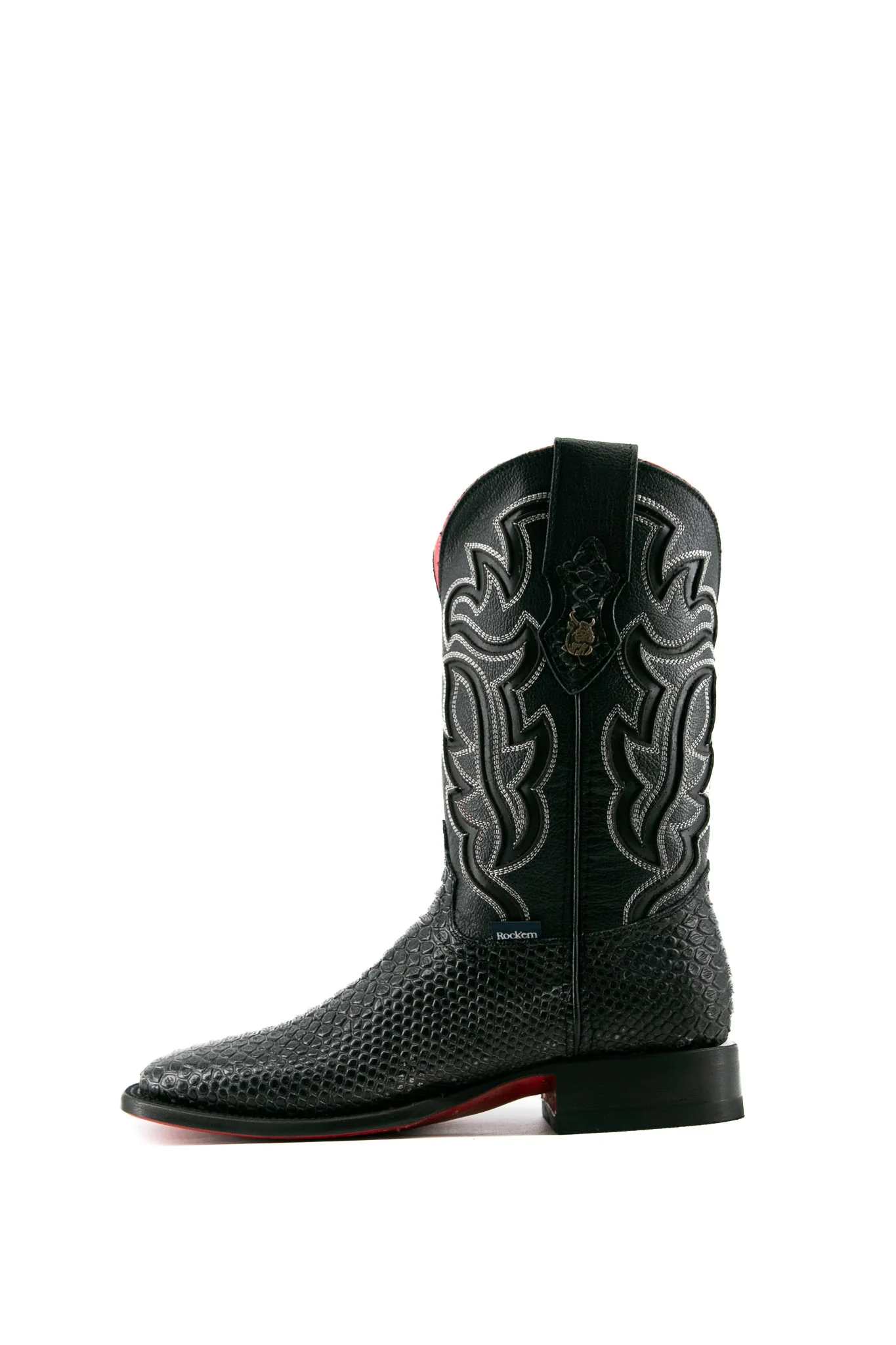 Bruce Python Red Bottom Square Toe Cowboy Boot - Image 8
