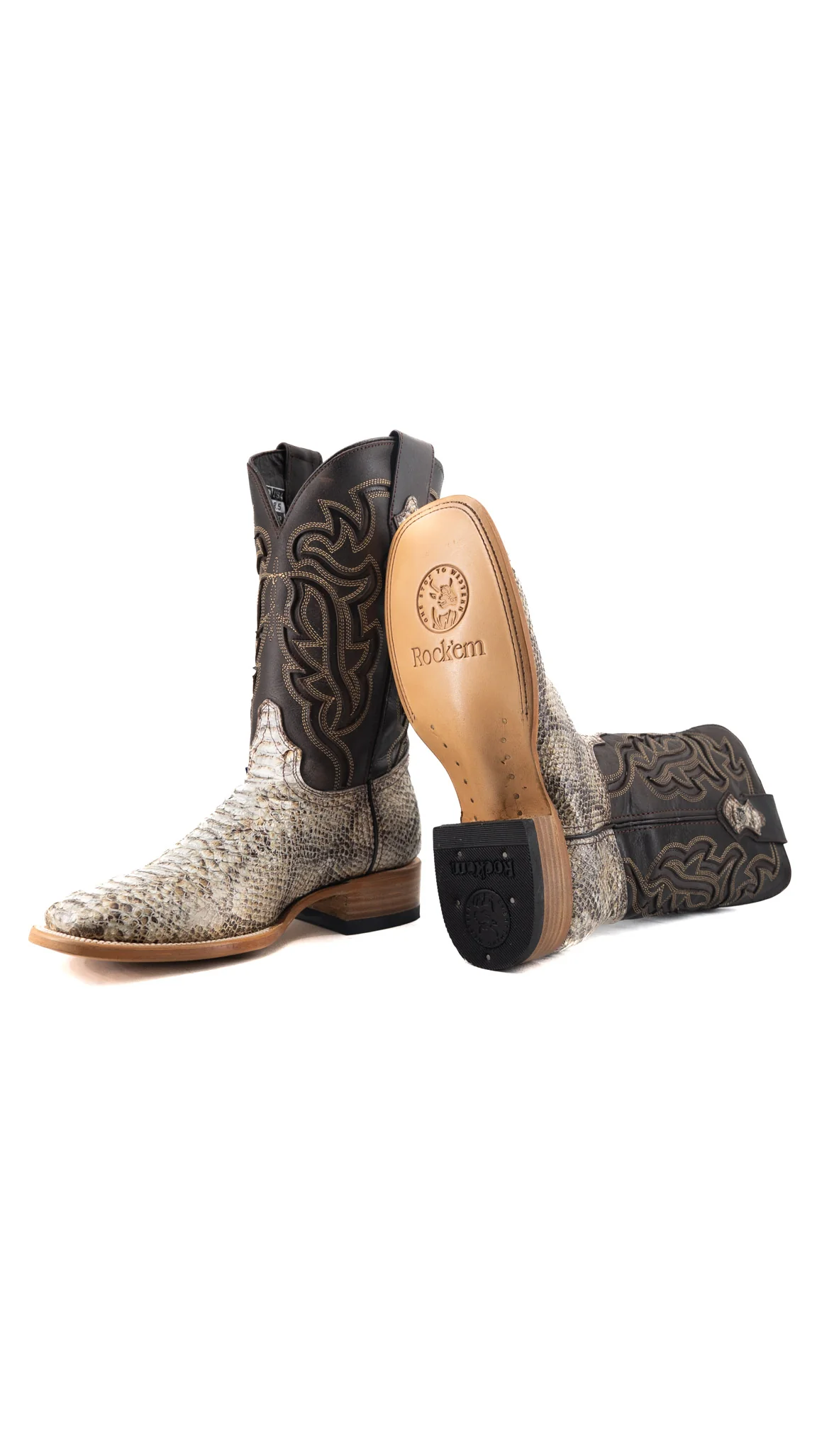 Bruce Python Square Toe Cowboy Boot - Image 16