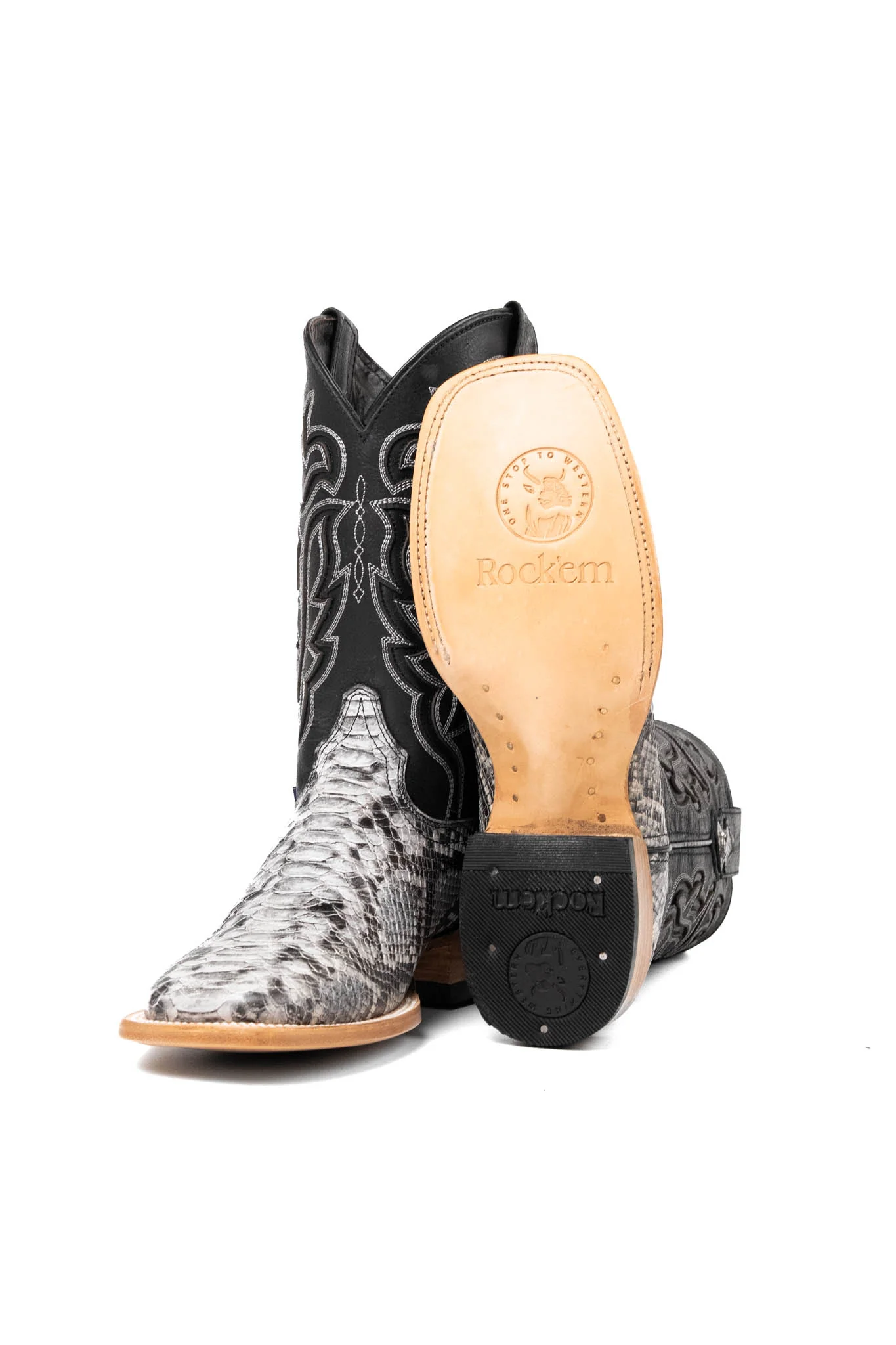 Bruce Python Square Toe Cowboy Boot - Image 5