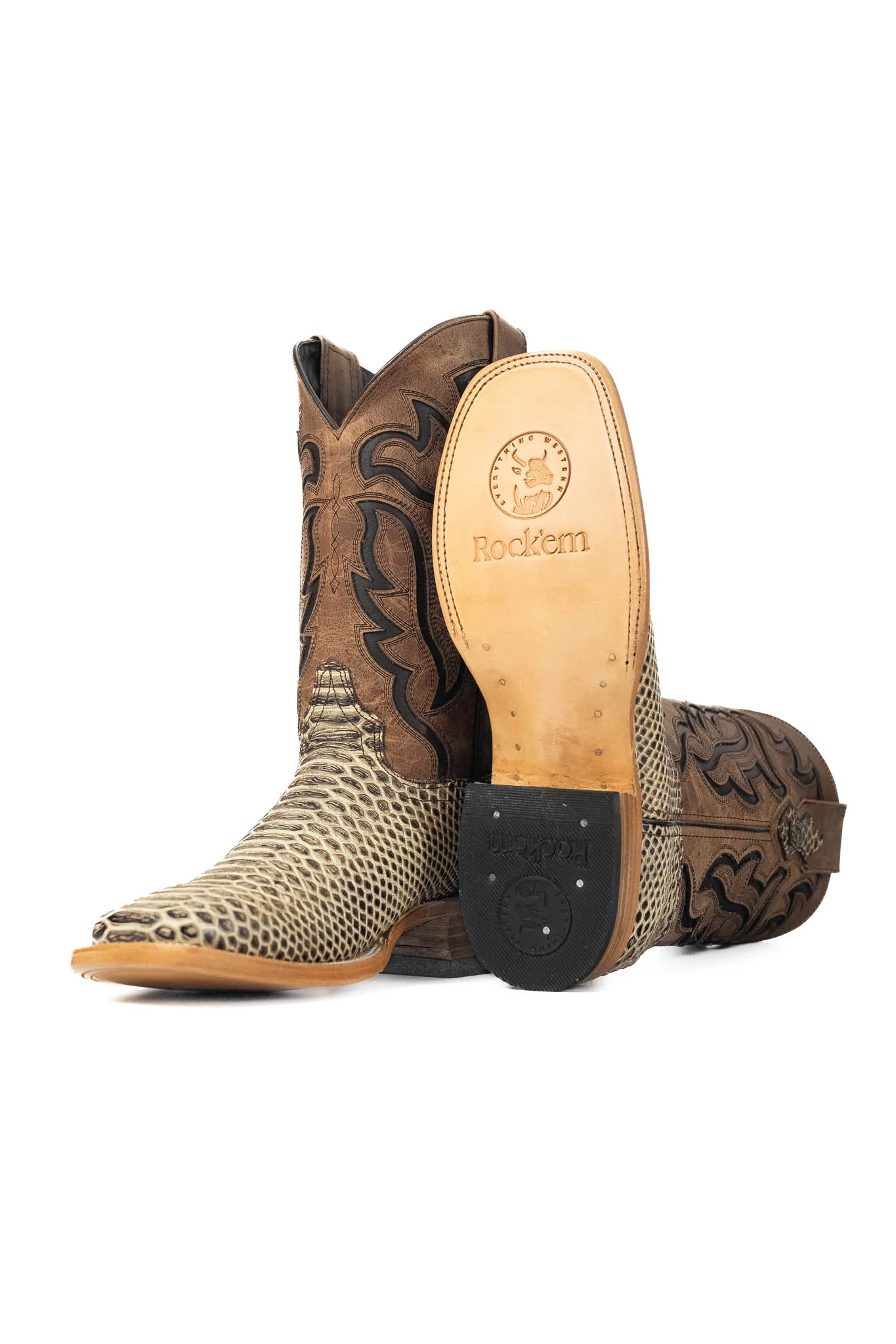Bruce Python Square Toe Cowboy Boot - Image 4