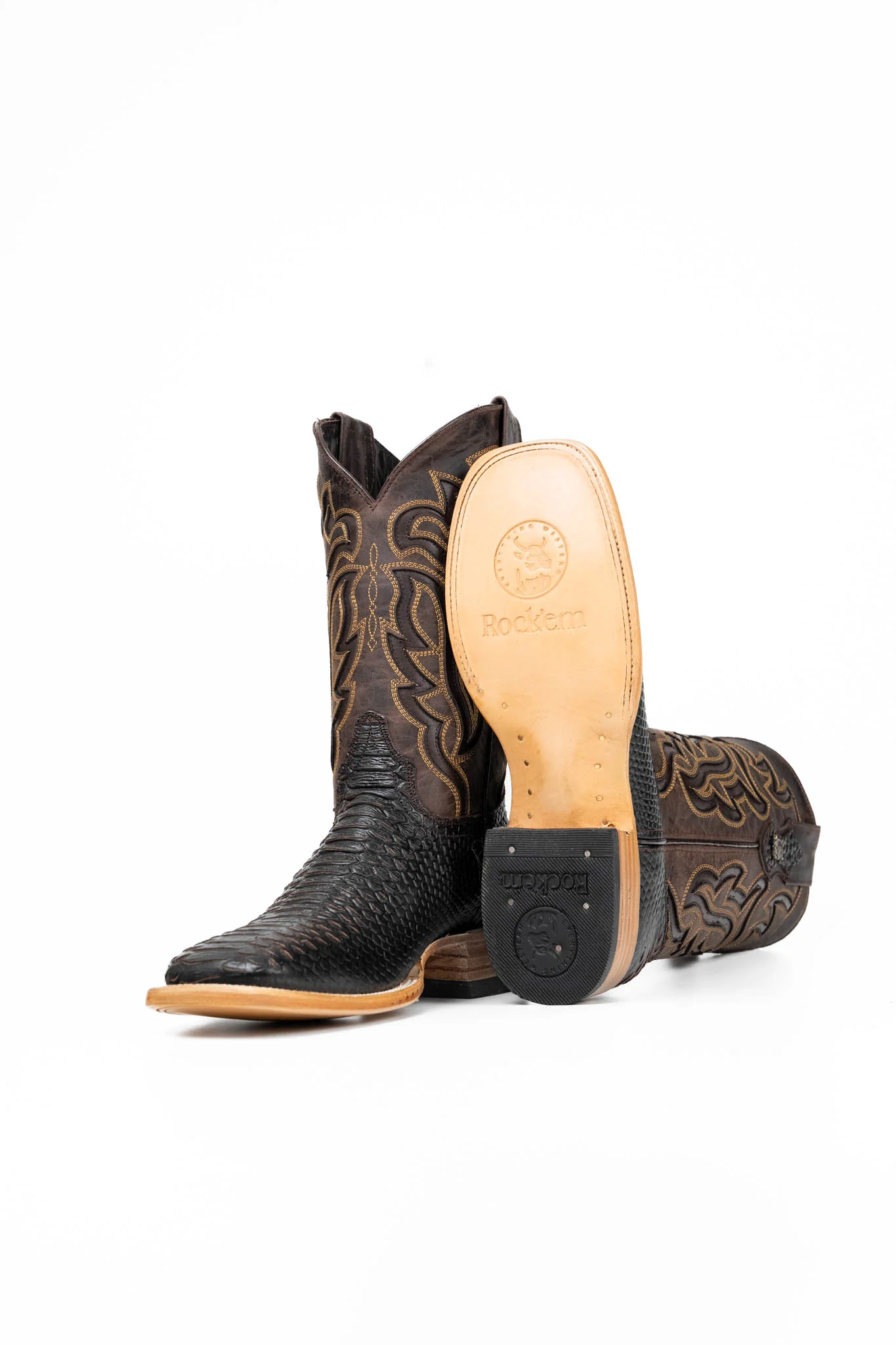 Bruce Python Square Toe Cowboy Boot - Image 9