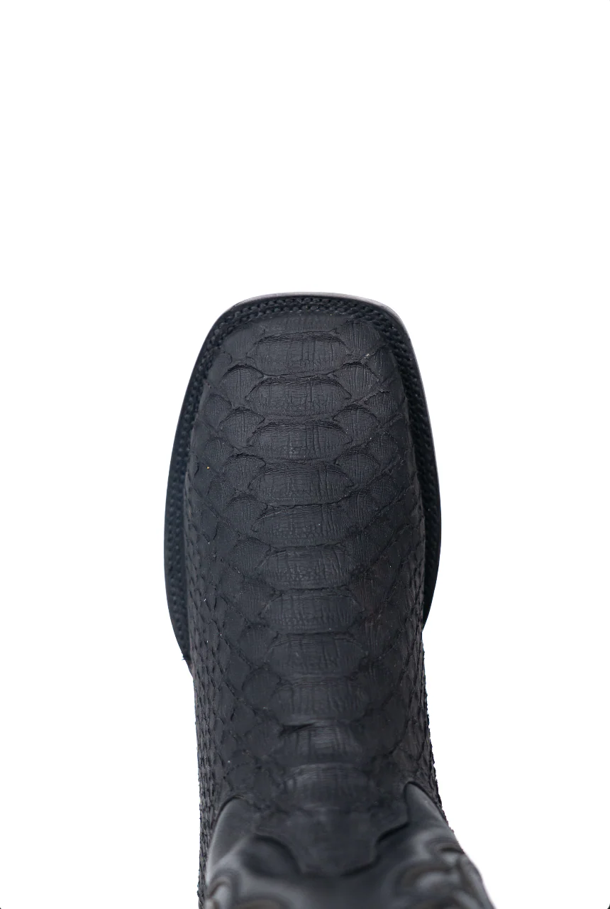 Bruce Mini Shelby Python Red Bottom Square Toe Cowboy Boot - Image 5