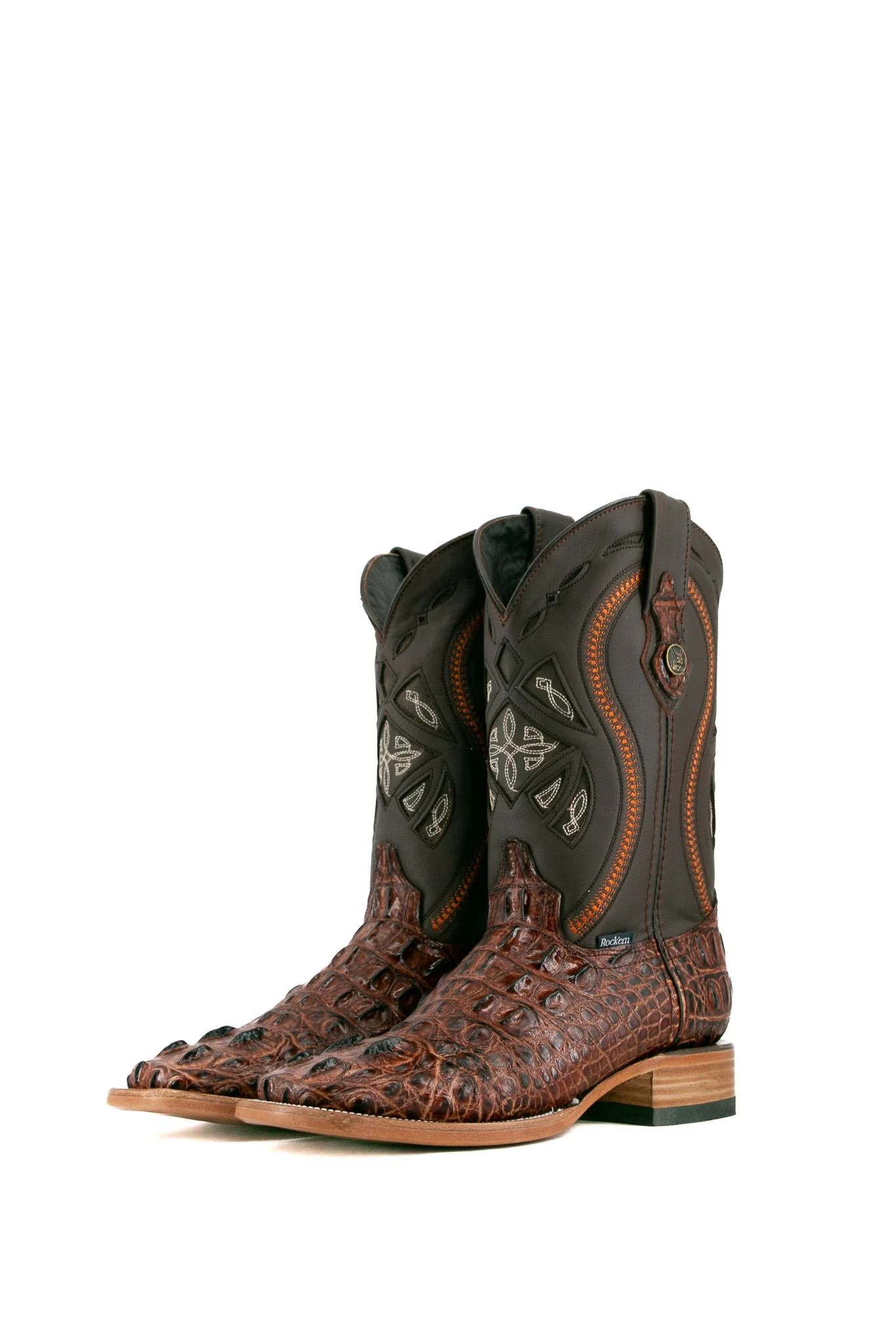 Caiman Tail Hornback Square Toe Cowboy Boot - Image 11