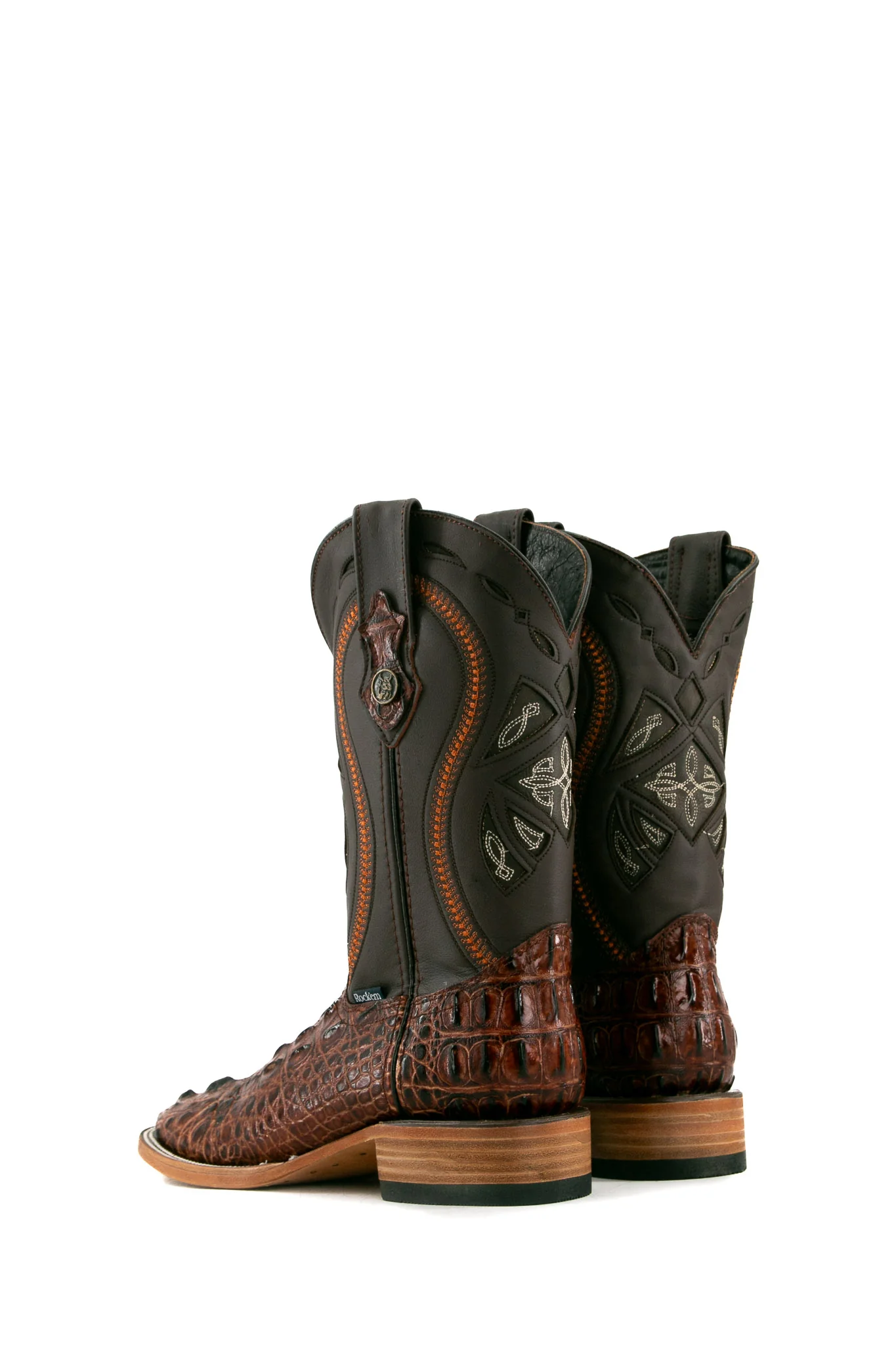 Caiman Tail Hornback Square Toe Cowboy Boot - Image 13