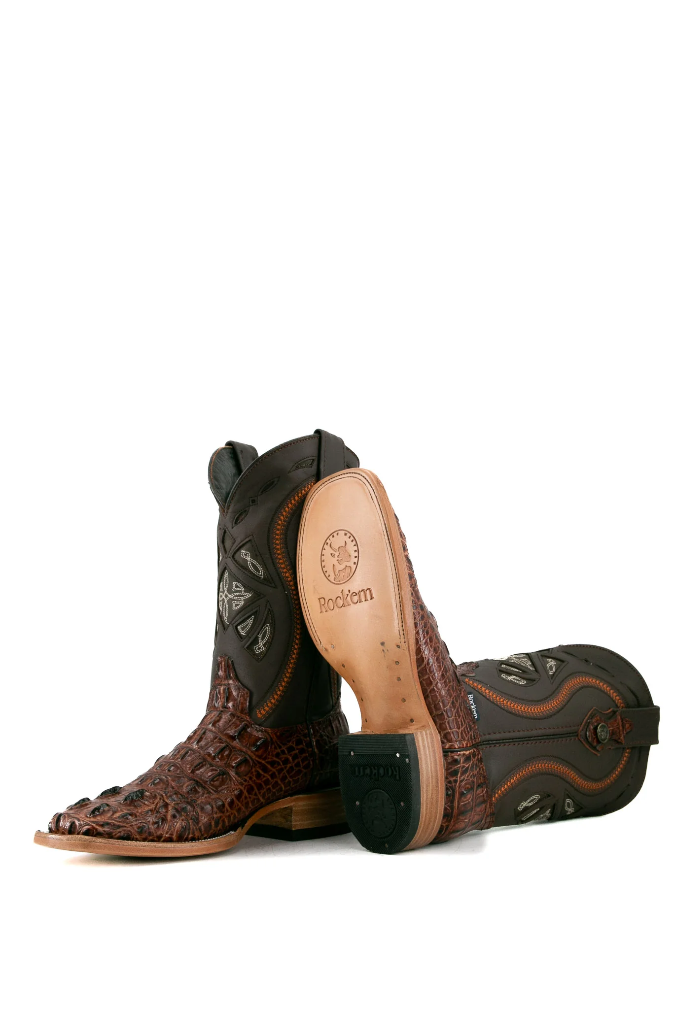 Caiman Tail Hornback Square Toe Cowboy Boot - Image 14