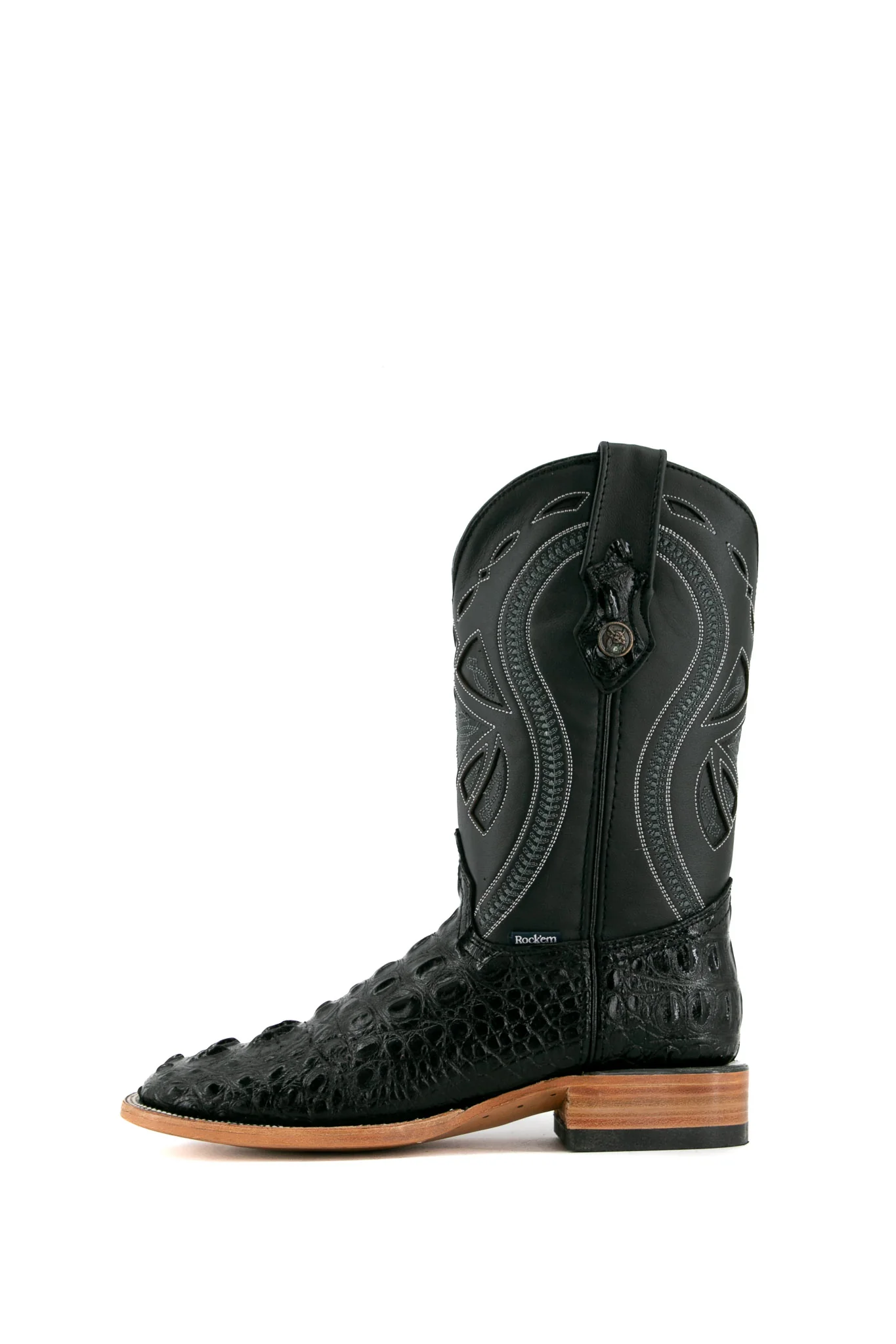 Caiman Tail Hornback Square Toe Cowboy Boot - Image 18