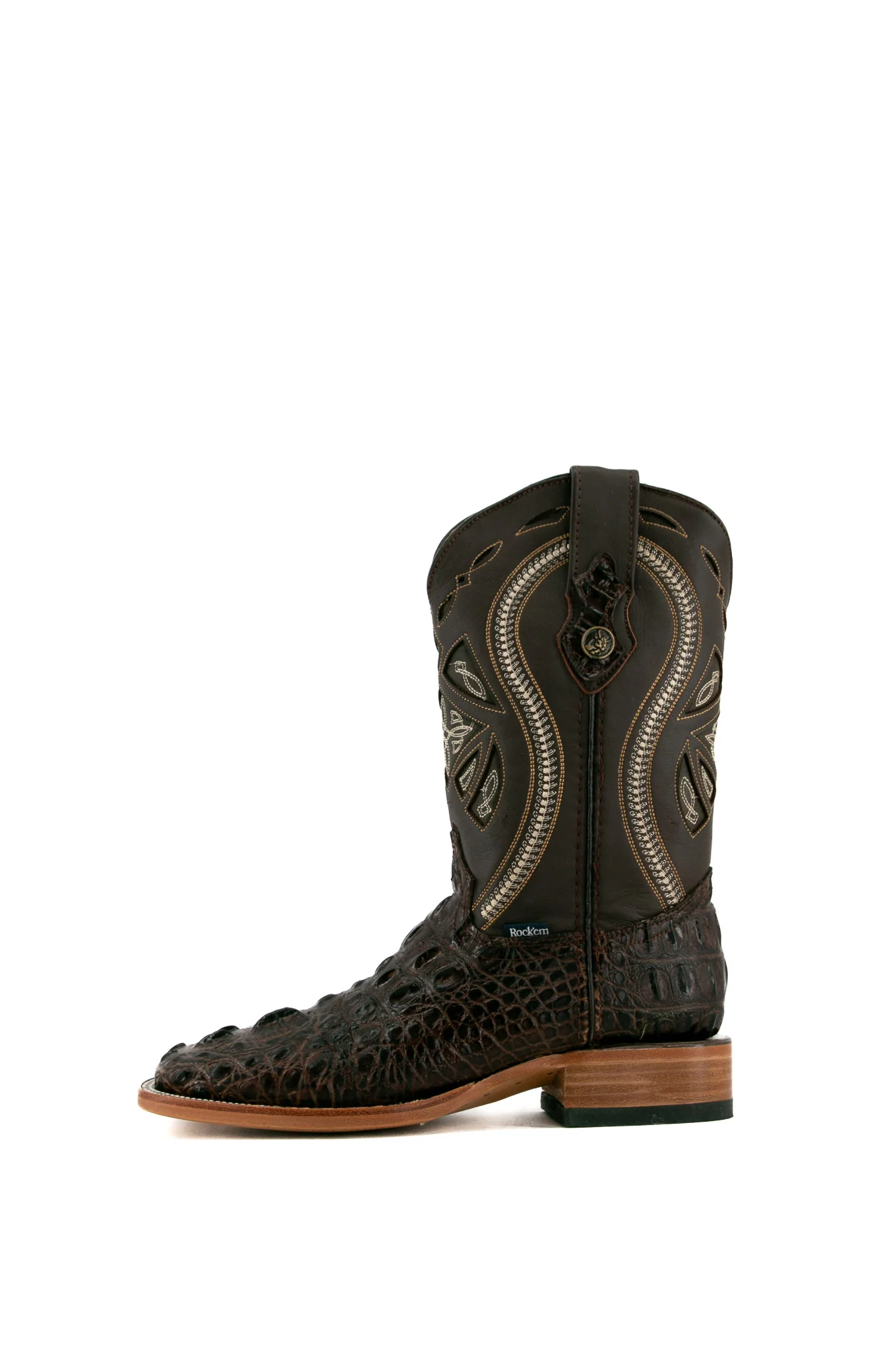 Caiman Tail Hornback Square Toe Cowboy Boot - Image 2