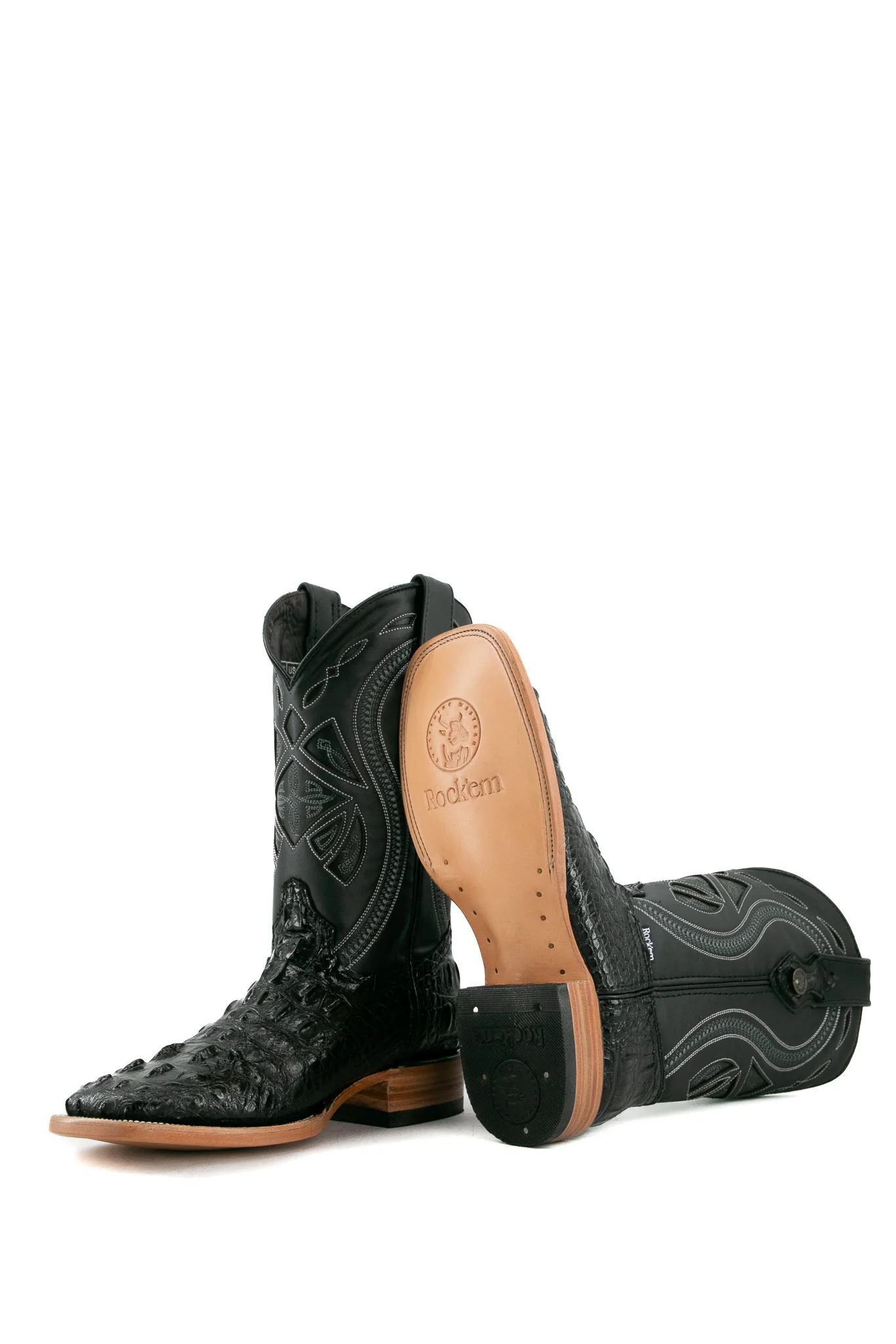 Caiman Tail Hornback Square Toe Cowboy Boot - Image 20